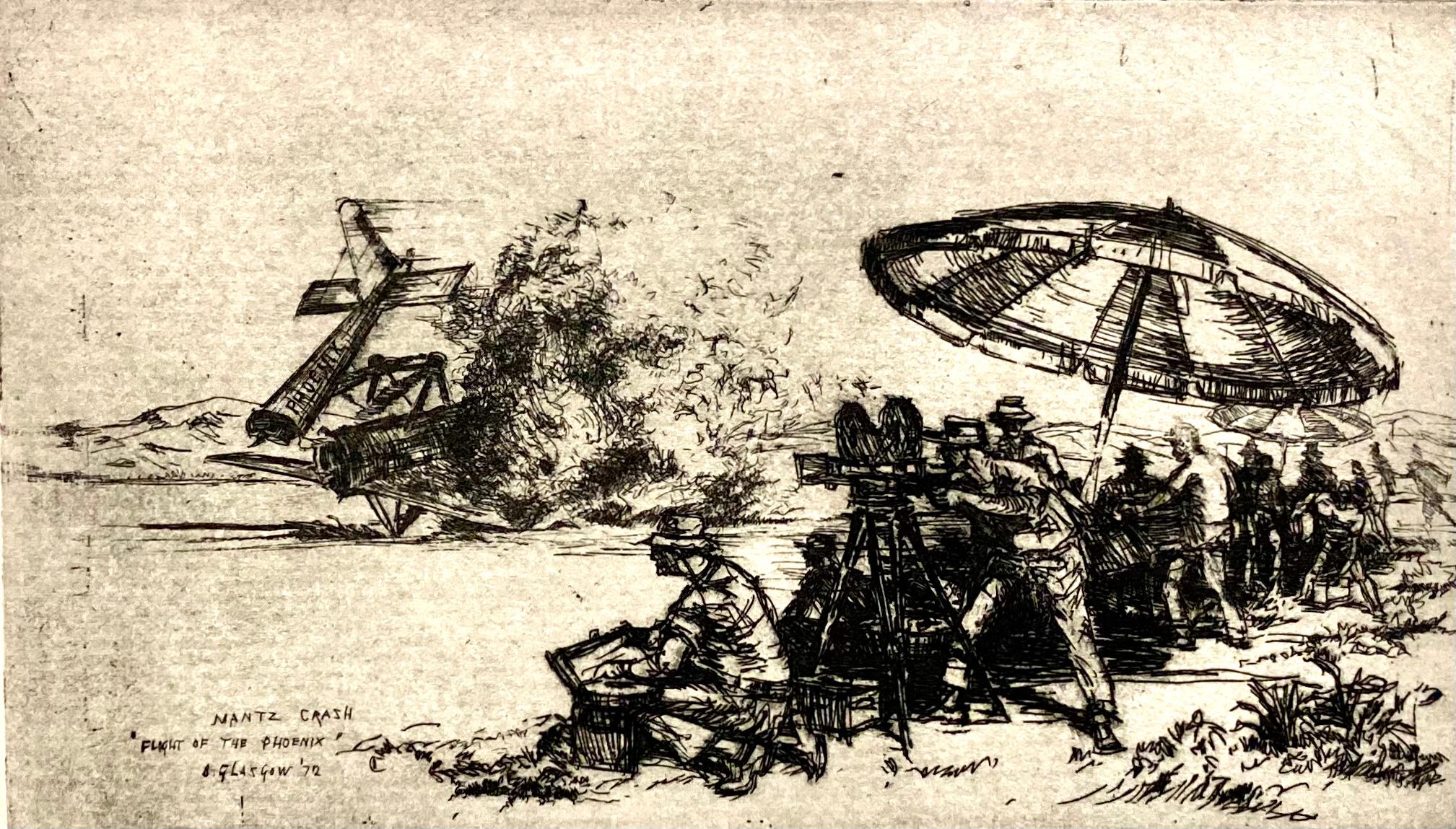 Mantz Crash, Flight of the Phoenix - Print by William 'Bill' Glasgow