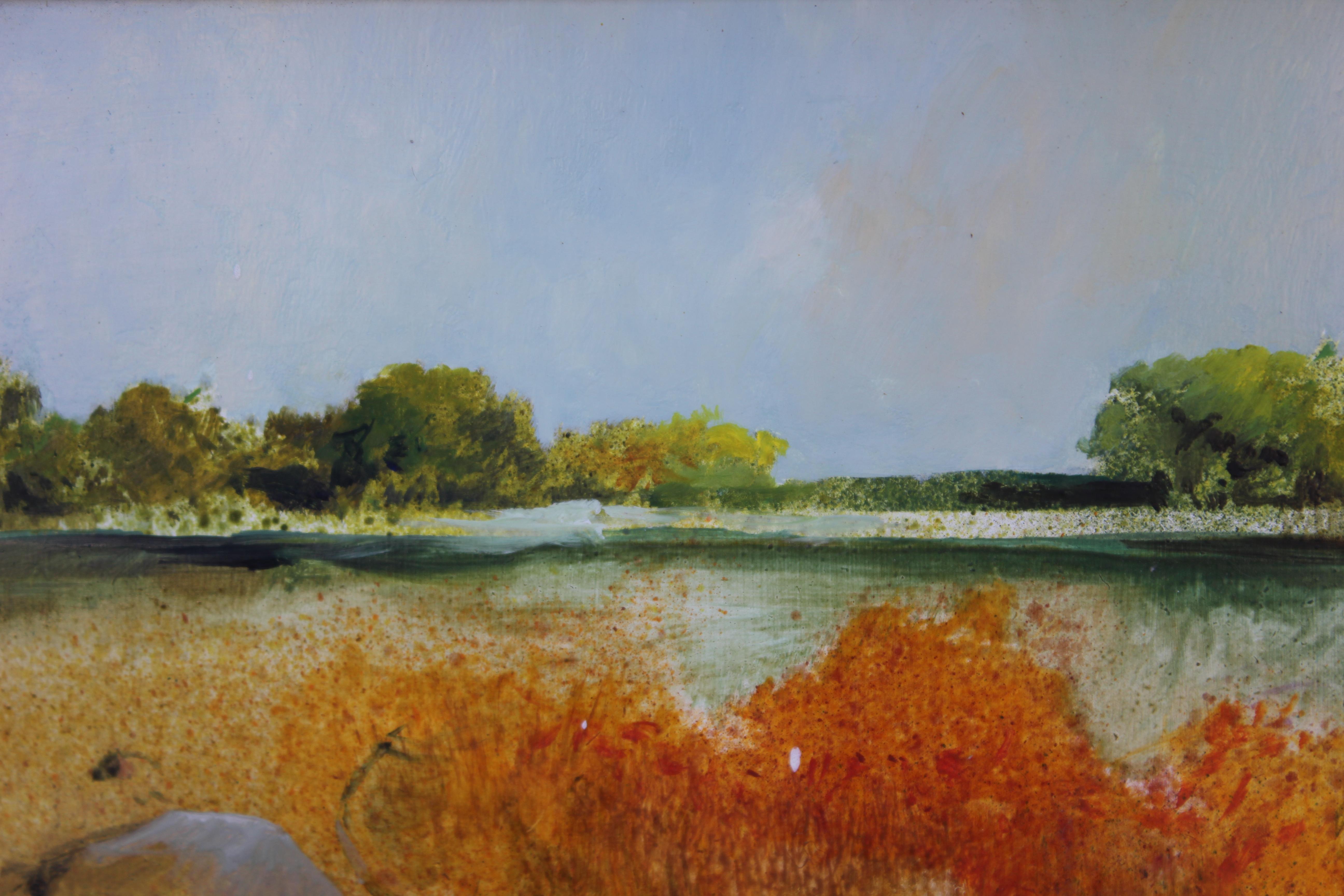 Serene Küstenlandschaft, Gemälde – Painting von William Bill Hoey 