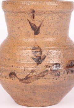 Jarrón pintado de William Bill Marshall Leach Pottery