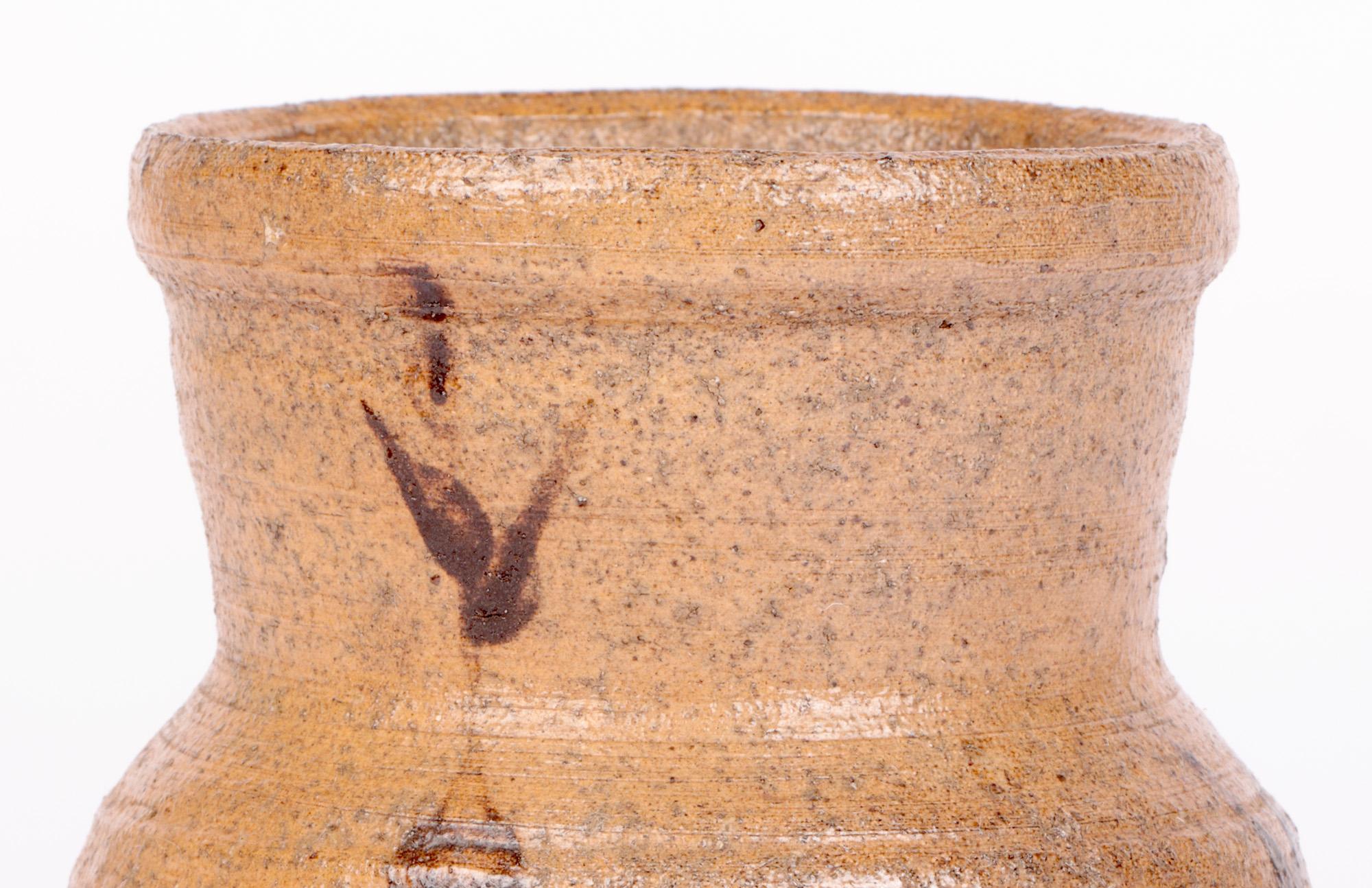 Inglese Vaso dipinto Leach Pottery di William Bill Marshall in vendita