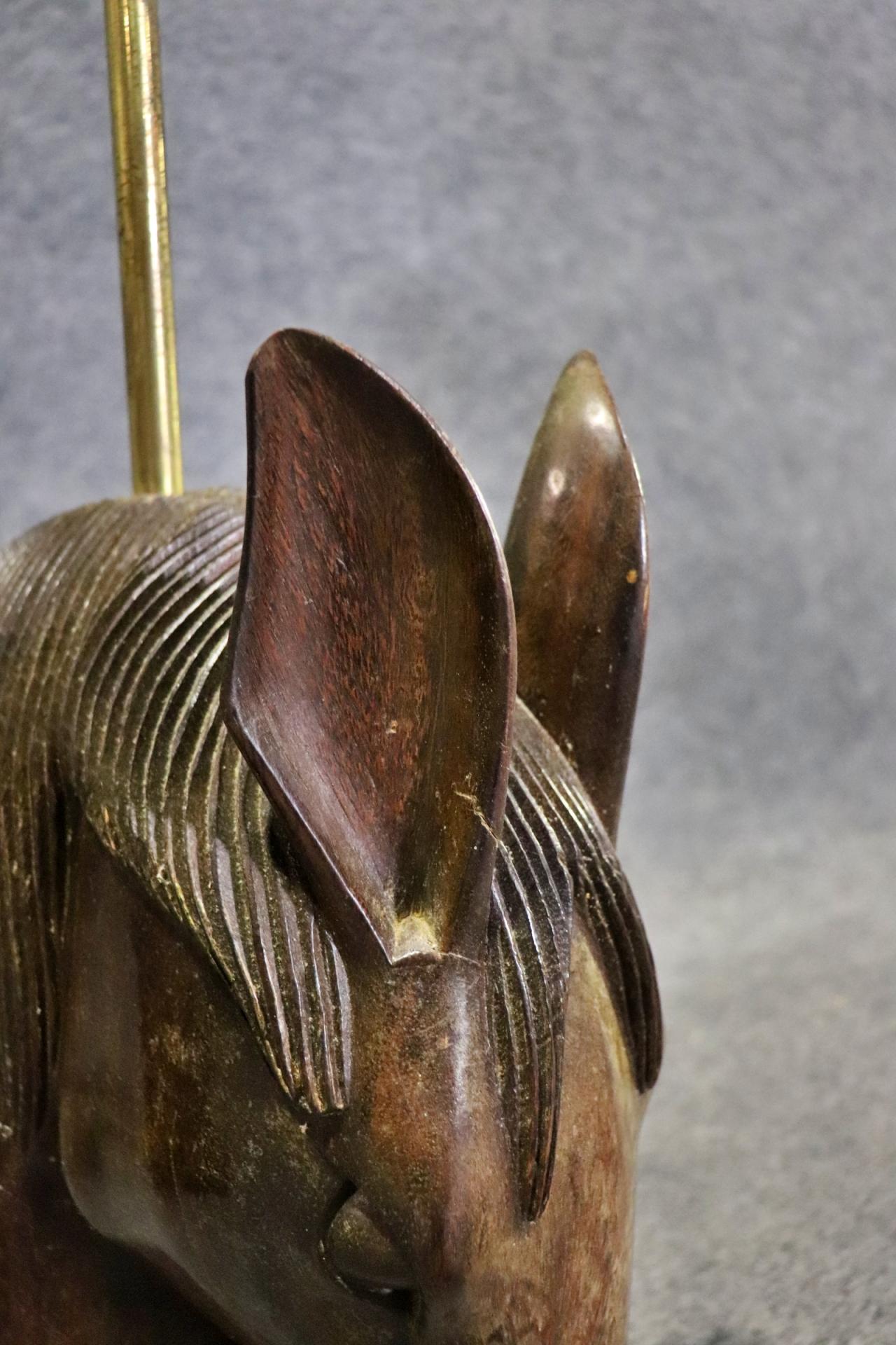 William Billy Haines Carved Horse Lamps 2