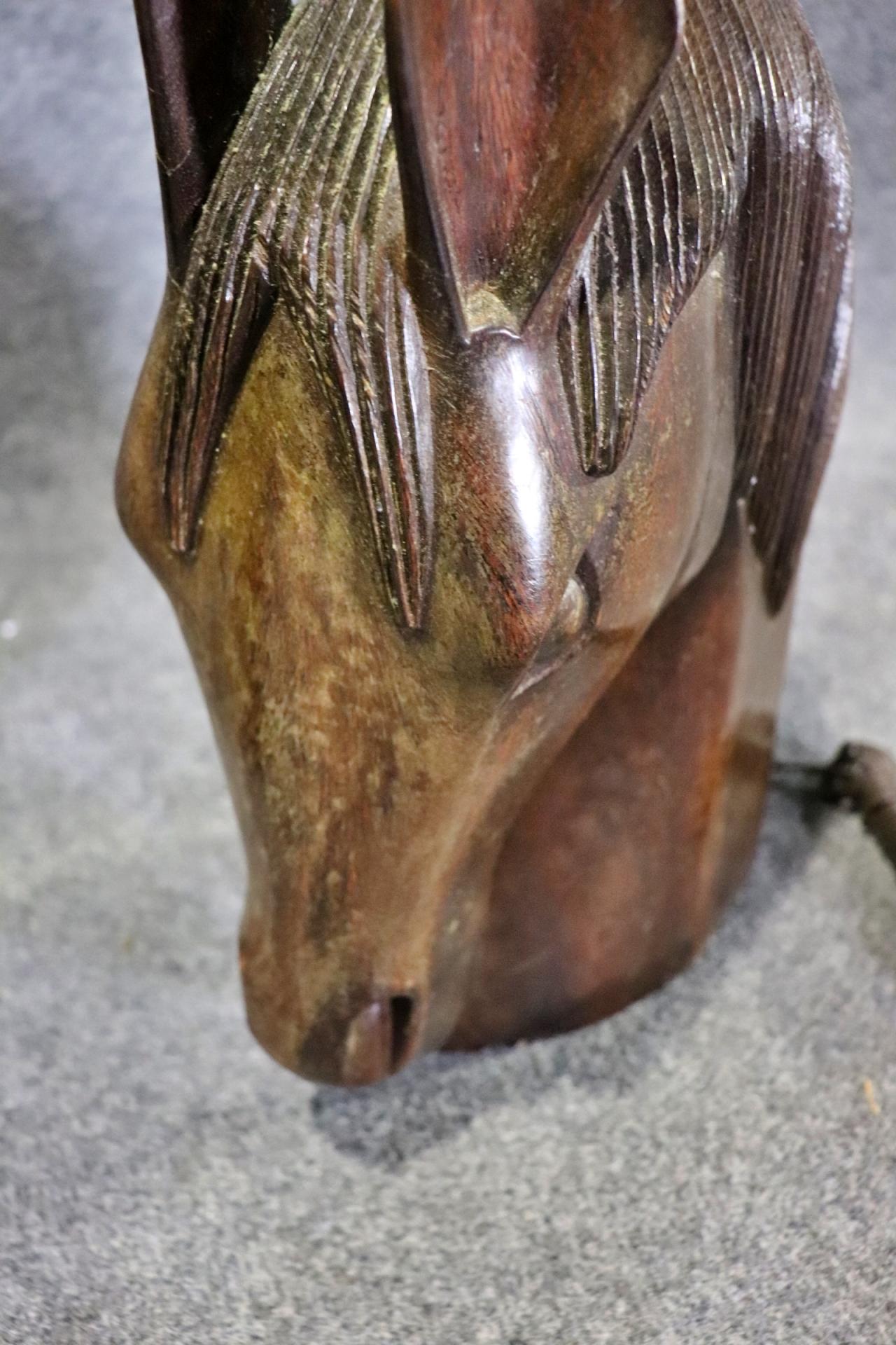 William Billy Haines Carved Horse Lamps 3