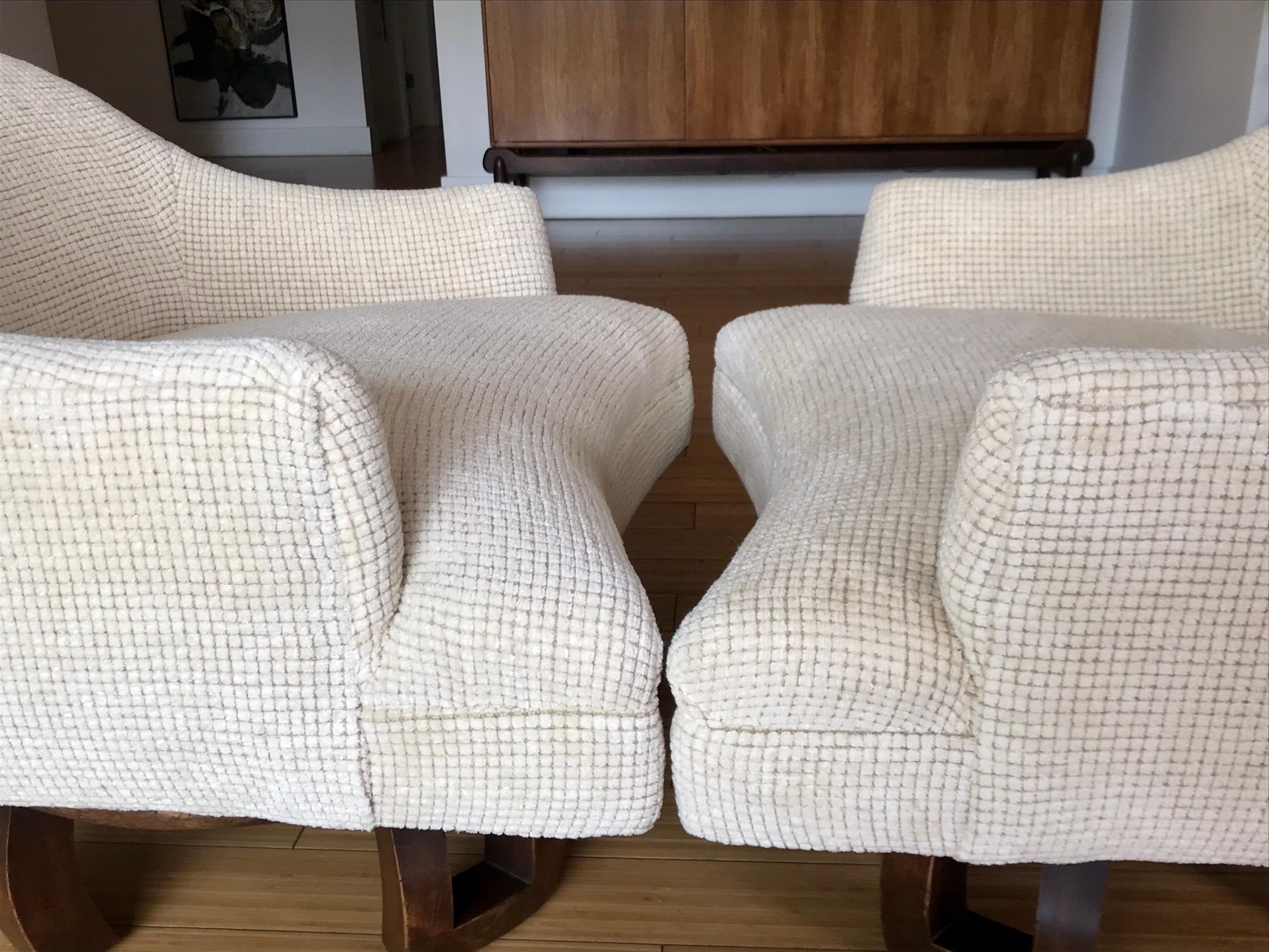 William Billy Haines Pair of Swivel Base Club Chairs 3