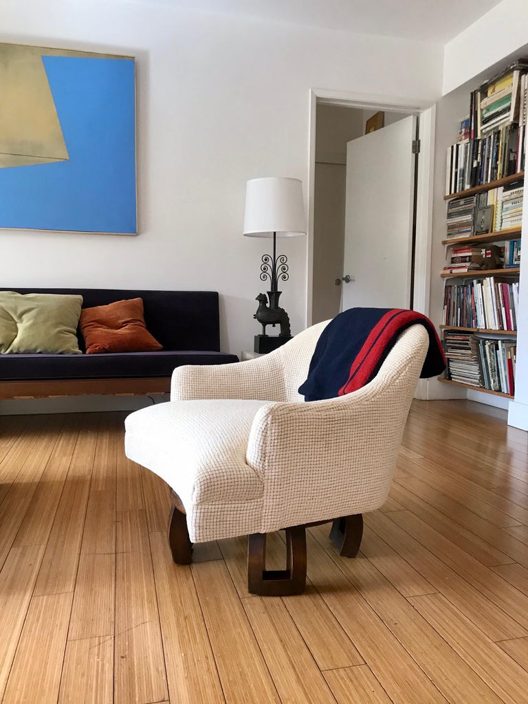 William Billy Haines Pair of Swivel Base Club Chairs at 1stDibs