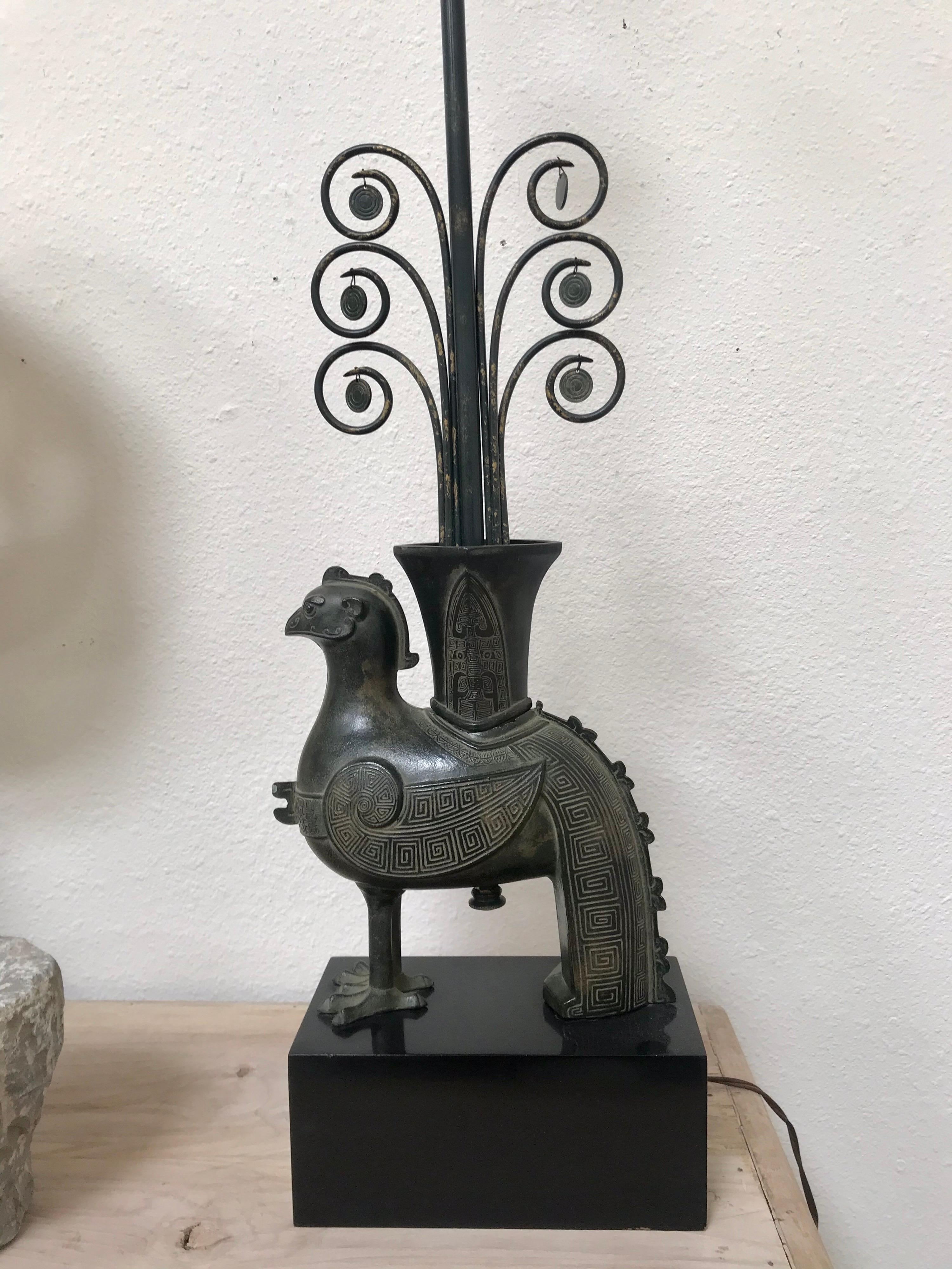 William Billy Haines Pompeian Bronze Lamp  4