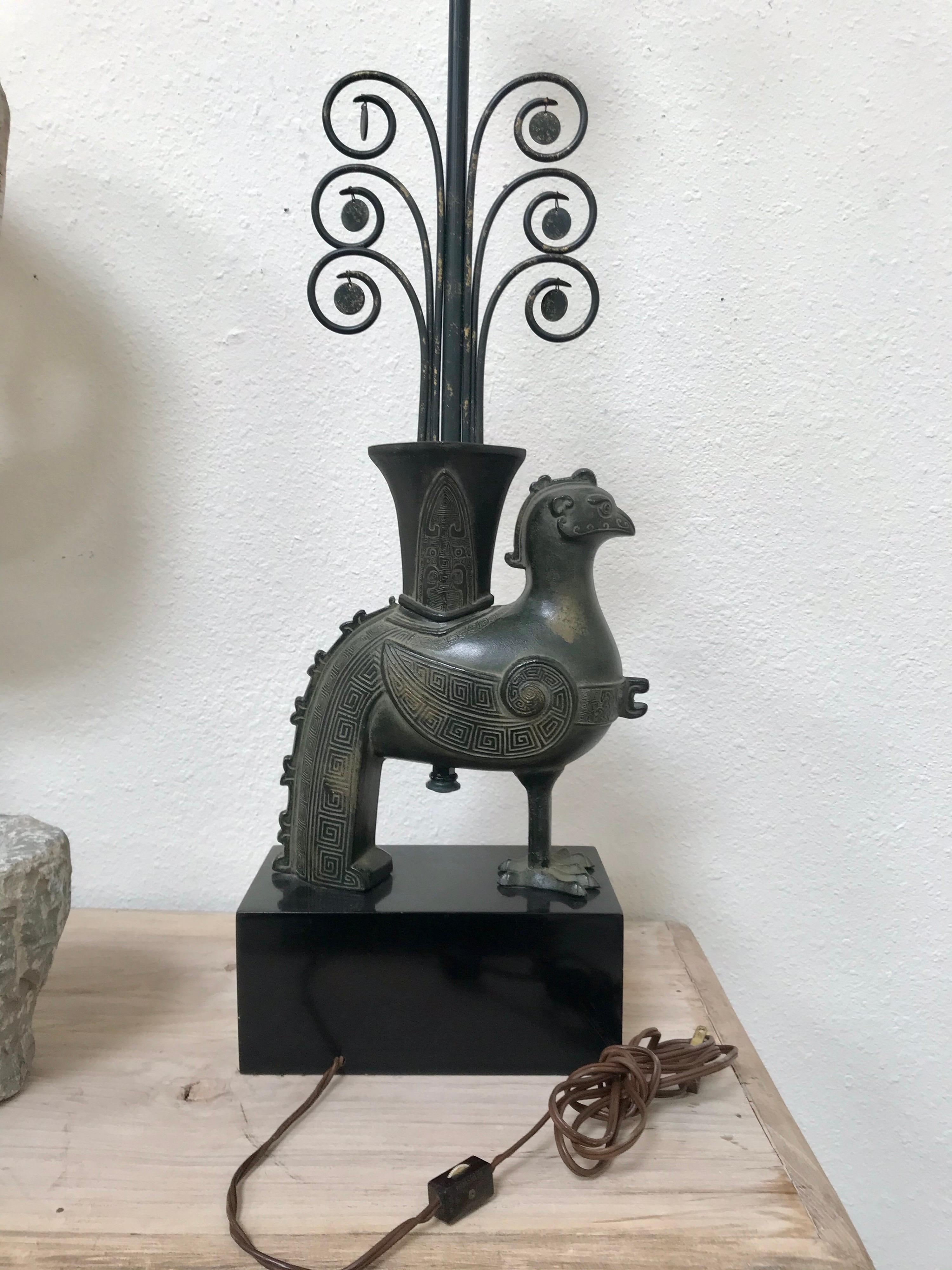 Metal William Billy Haines Pompeian Bronze Lamp 