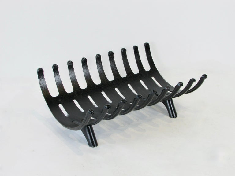 William Billy Haines Style Cast Iron Fireplace Log Holder For Sale at 1stDibs