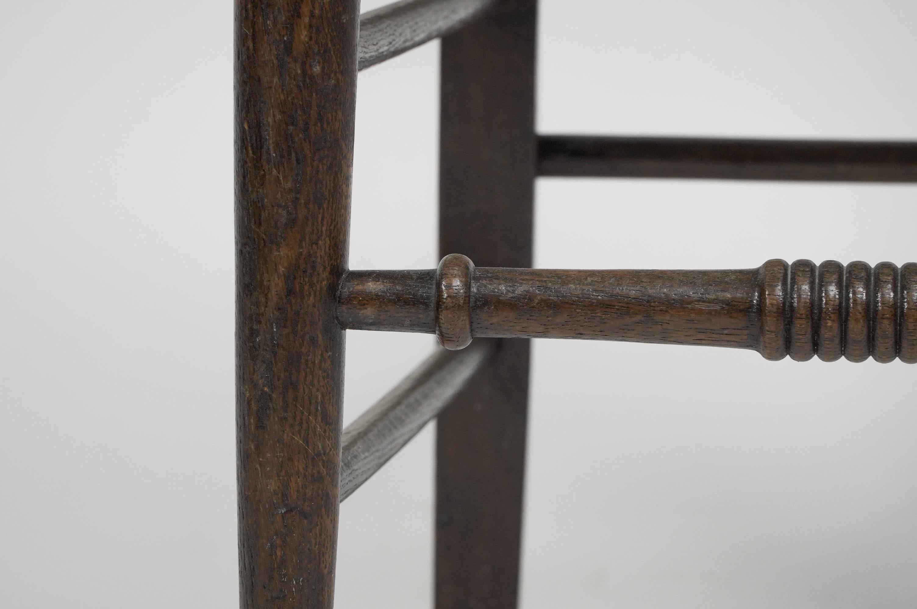 William Birch. Ein gepolsterter Stuhl aus Eiche im Arts and Craft-Stil im Angebot 6