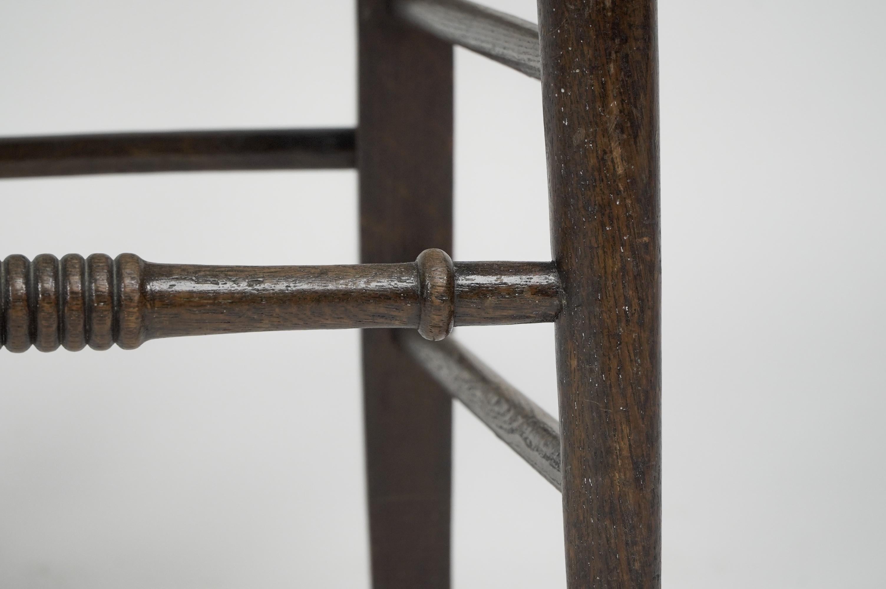 William Birch. Ein gepolsterter Stuhl aus Eiche im Arts and Craft-Stil im Angebot 7