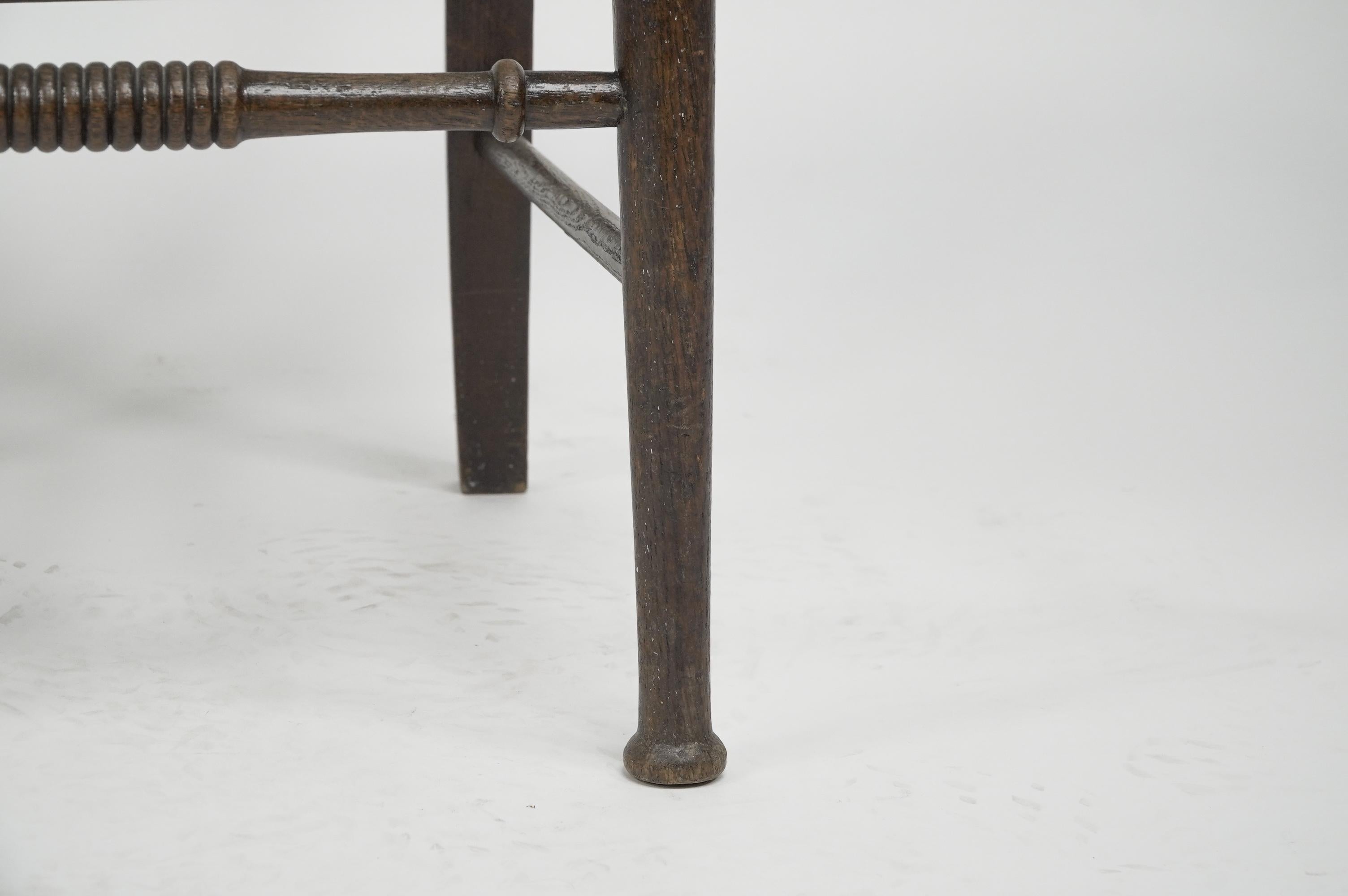William Birch. Ein gepolsterter Stuhl aus Eiche im Arts and Craft-Stil im Angebot 8