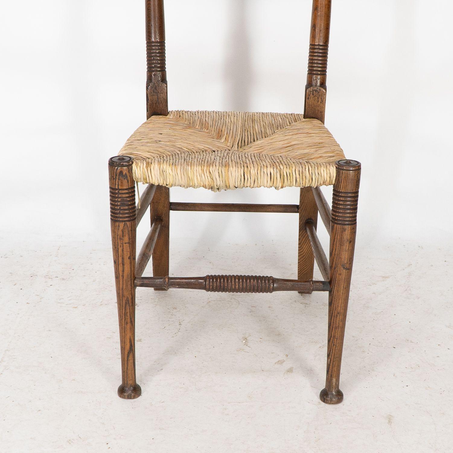 William Birch for Liberty & Co. A pair of Arts & Crafts rush seat oak chairs For Sale 4