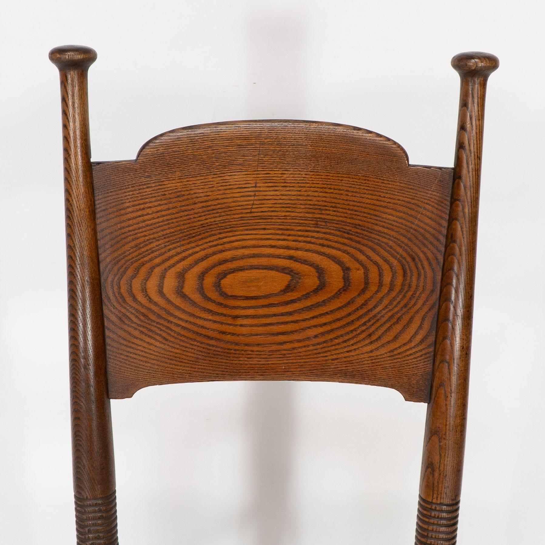 William Birch for Liberty & Co. A pair of Arts & Crafts rush seat oak chairs For Sale 3