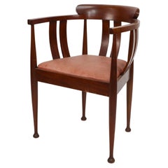 William Birch (probably). An Arts and Crafts walnut armchair