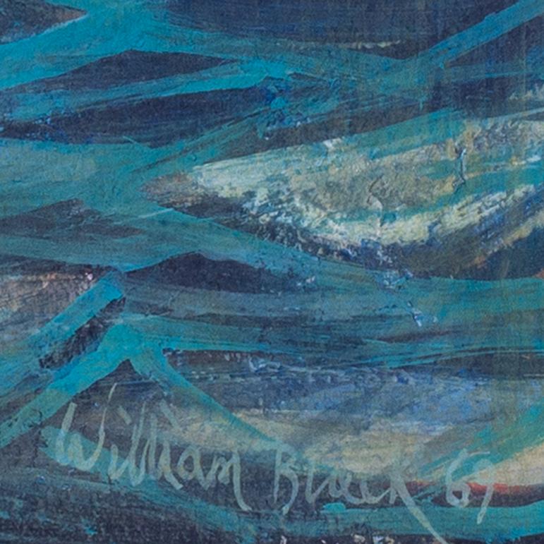 'Ghost Boats' di William Black, britannico, della Cornovaglia, pittura a tecnica mista, 1969 in vendita 4