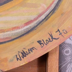 'Helios' by William Black, British, Cornish, oil painting semi-circle, 1970