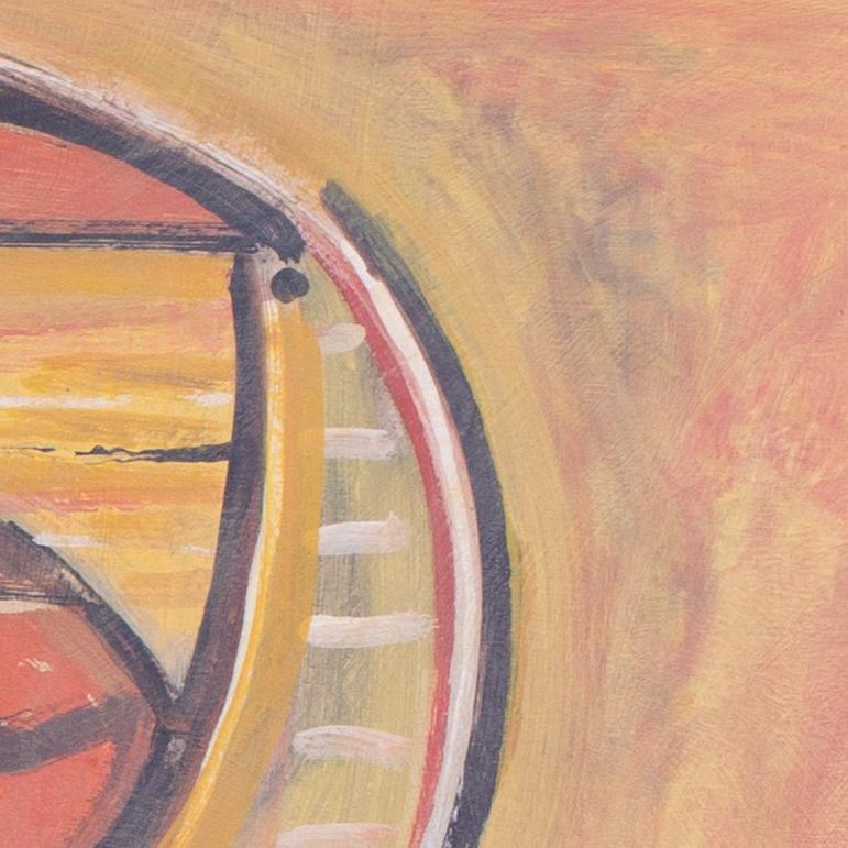 'Helios' by William Black, British, Cornish, oil painting semi-circle, 1970 For Sale 6