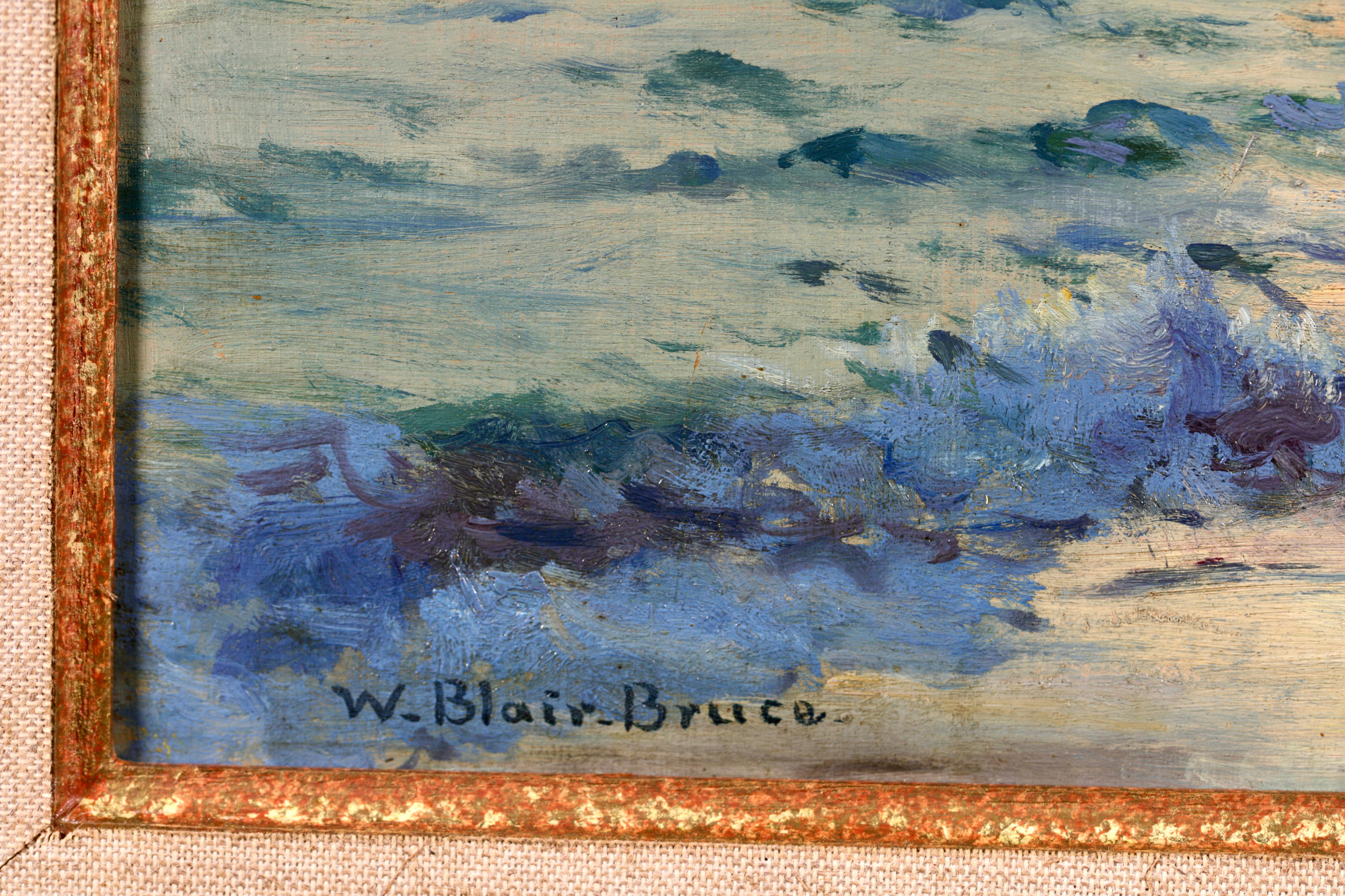 Sunset on the Coast - Impressionist Oil, Birds in Seacape by William Blair Bruce 8