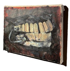 Dientes - Pintura al óleo original de la dentadura postiza de George Washington por William Blake