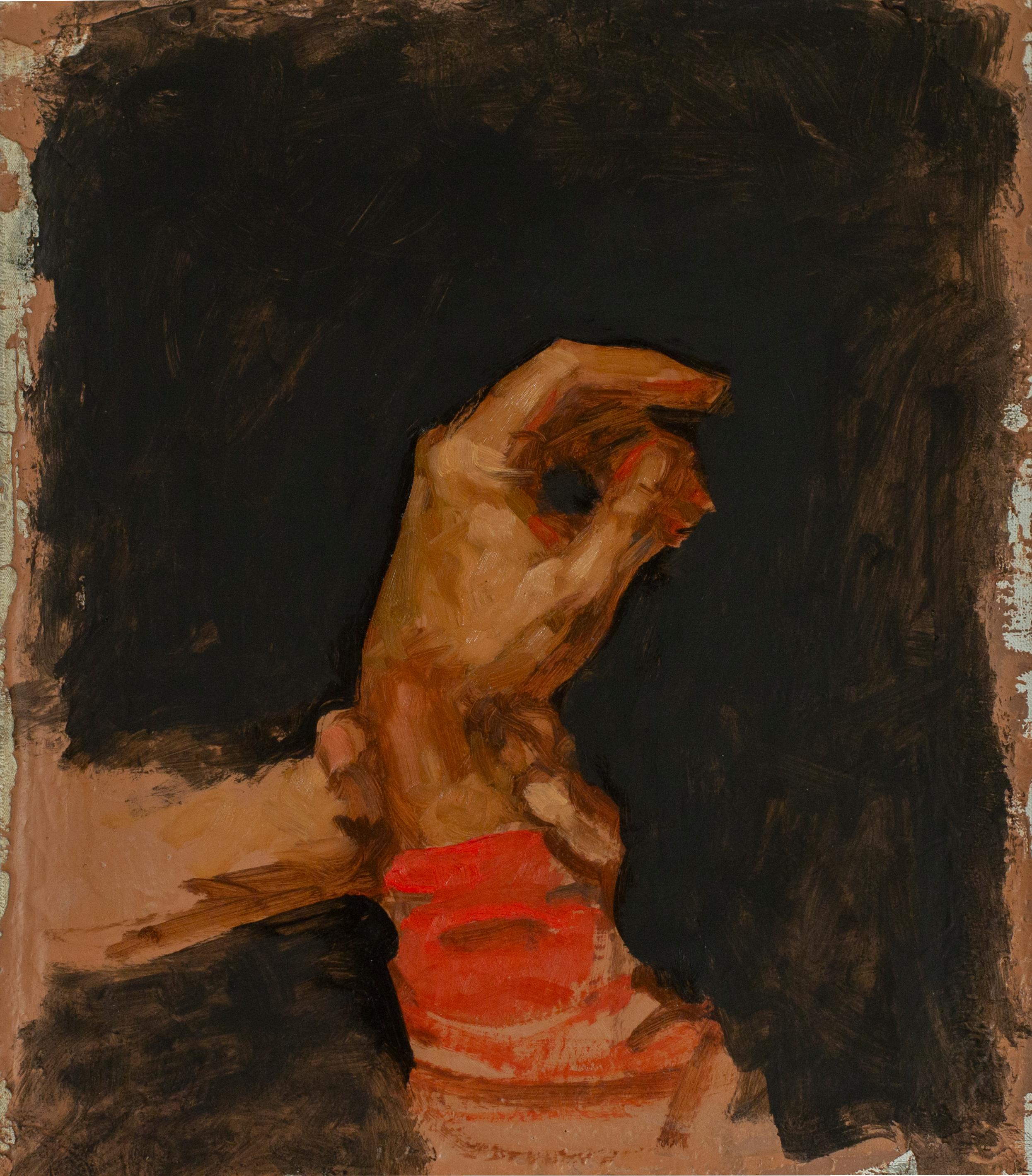 William Blake (b. 1991)  Portrait Painting - Sketch for Finding a Pulse, Hand of an American Civil War Soldier, Oil on Linen