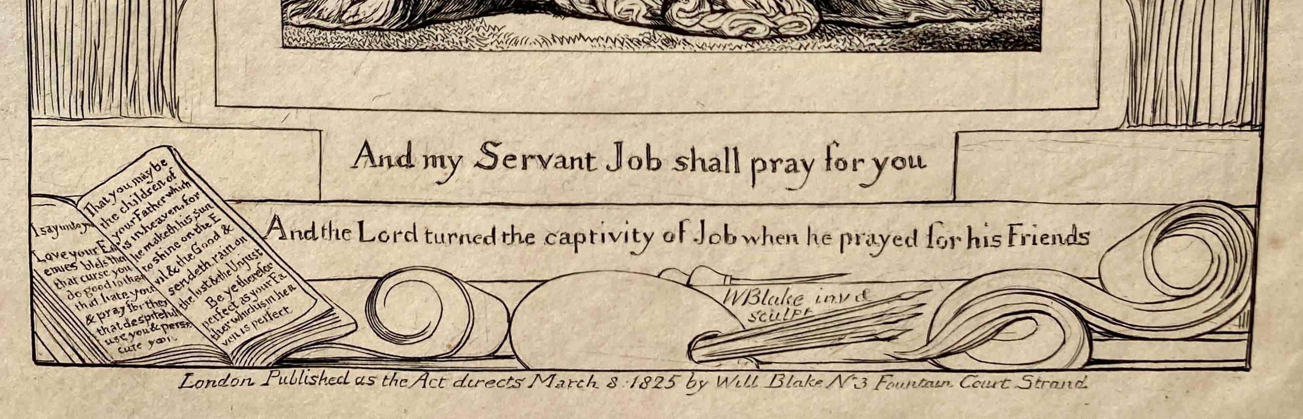 JOB SACRIFICED - Et mon serviteur Job priera pour vous - Print de William Blake