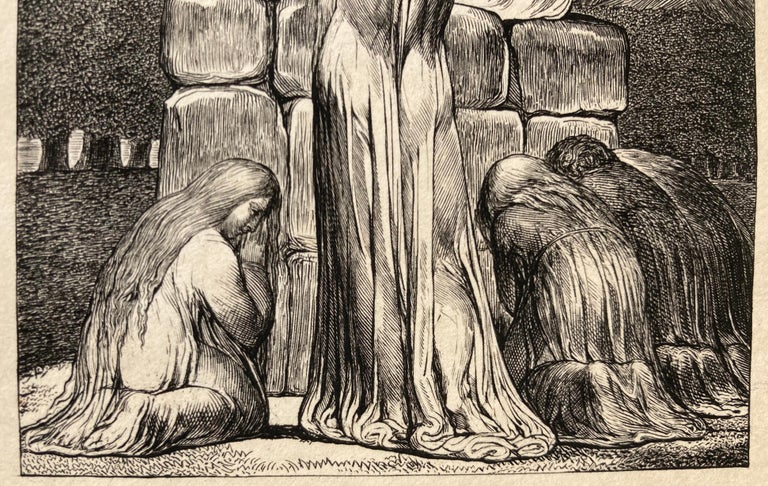 WILLIAM BLAKE (British 1757-1827)

JOB'S SACRIFICE - And my Servant Job Shall Pray For You,  1825 (Bindman 1978.643; Binyon 1926.123 iii; Russell 1912.33)
Engraving,  First edition, one of 100 sets printed directly onto Whatman wove paper with a