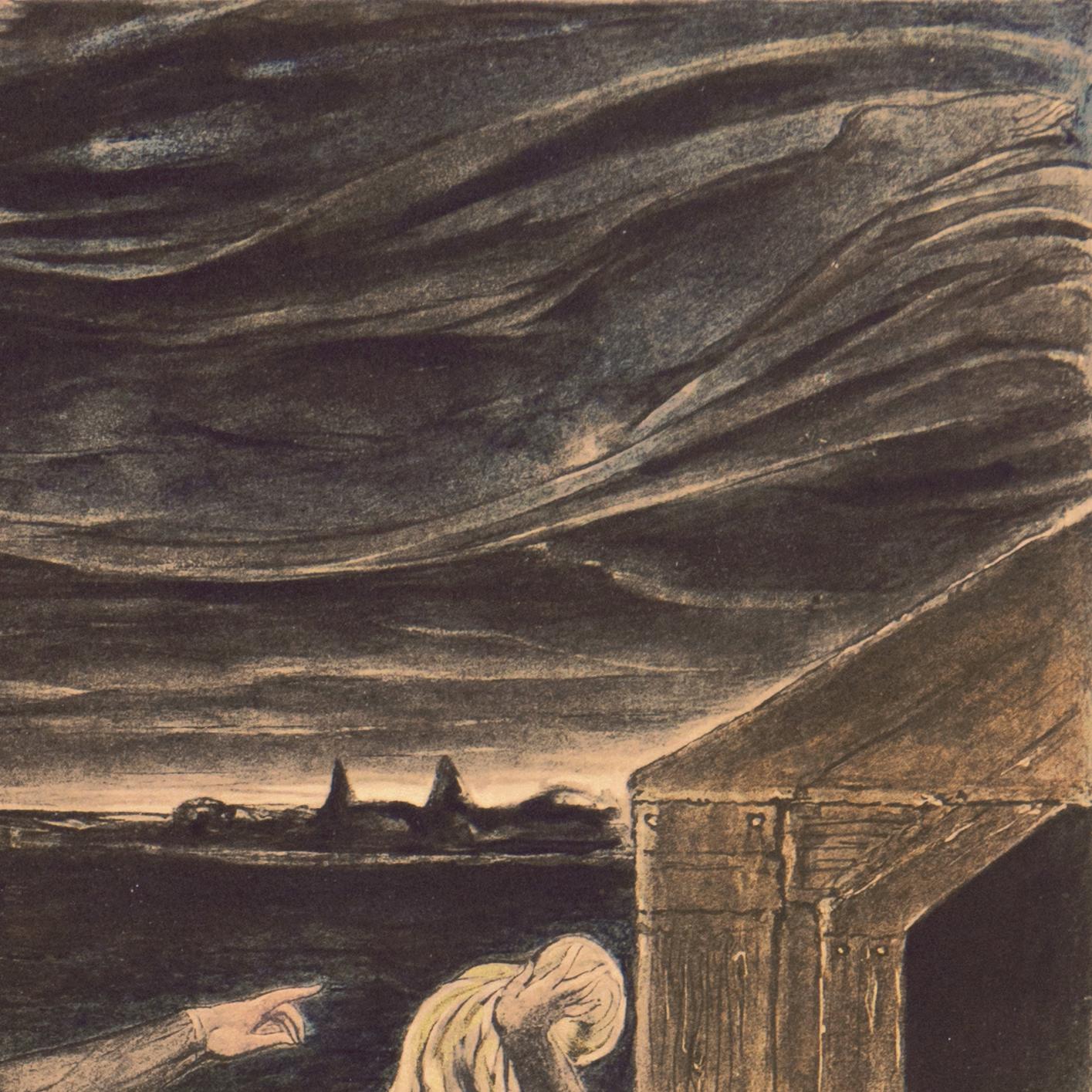 The Parable of the Wise and Foolish Virgins - Gold Figurative Print by William Blake
