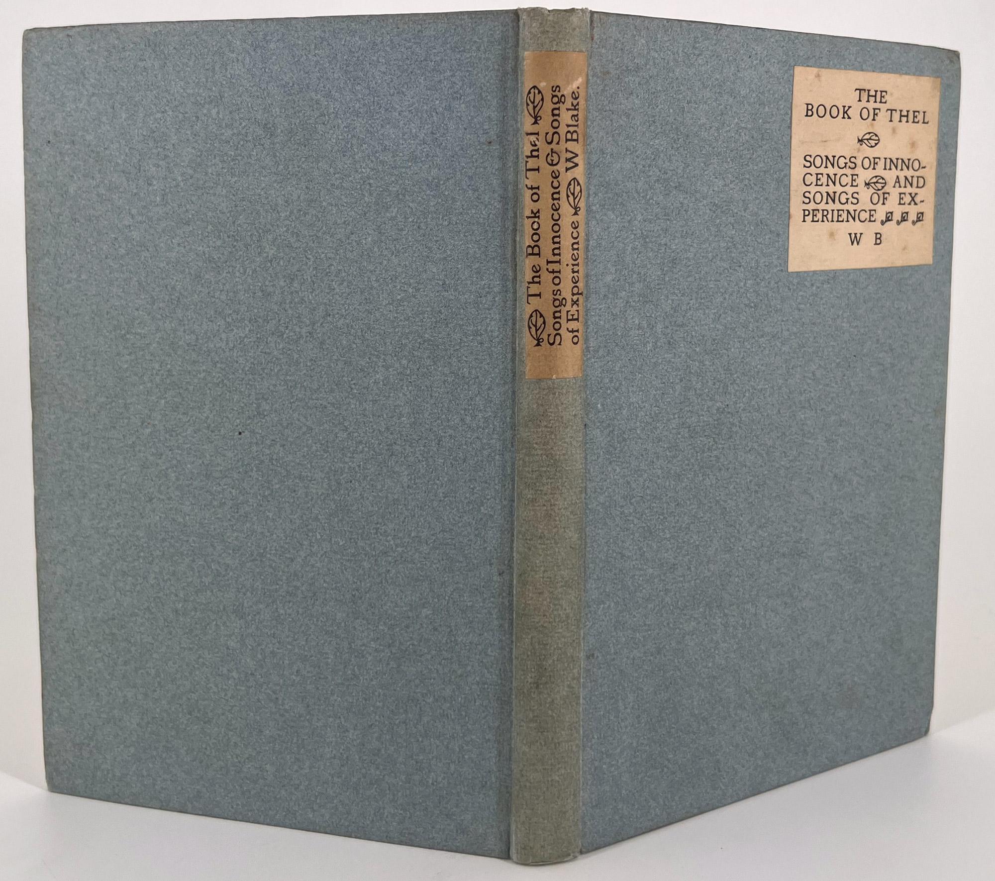 Papier William Blake : Le livre de Thel. Les chants de l'innocence. Et des chants d'expérience en vente