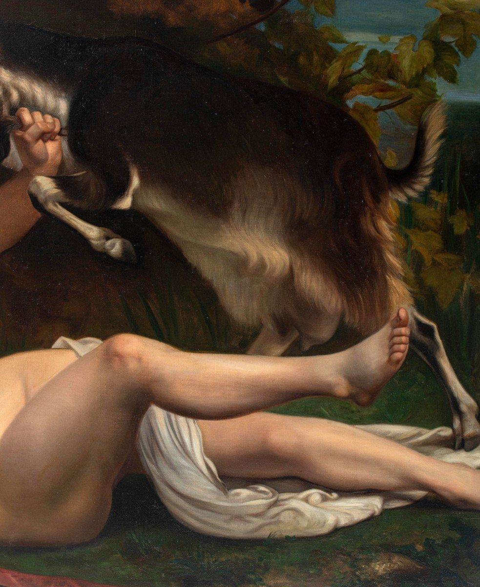 Grande huile sur toile « une Bacchante nue » d'après William Bouguereau (1825-1905) en vente 1