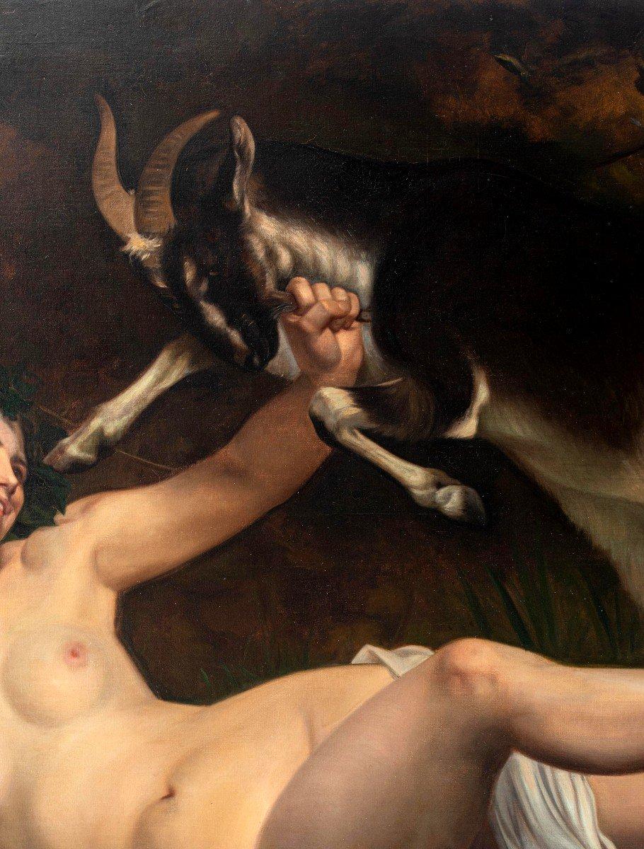 Grande huile sur toile « une Bacchante nue » d'après William Bouguereau (1825-1905) en vente 2