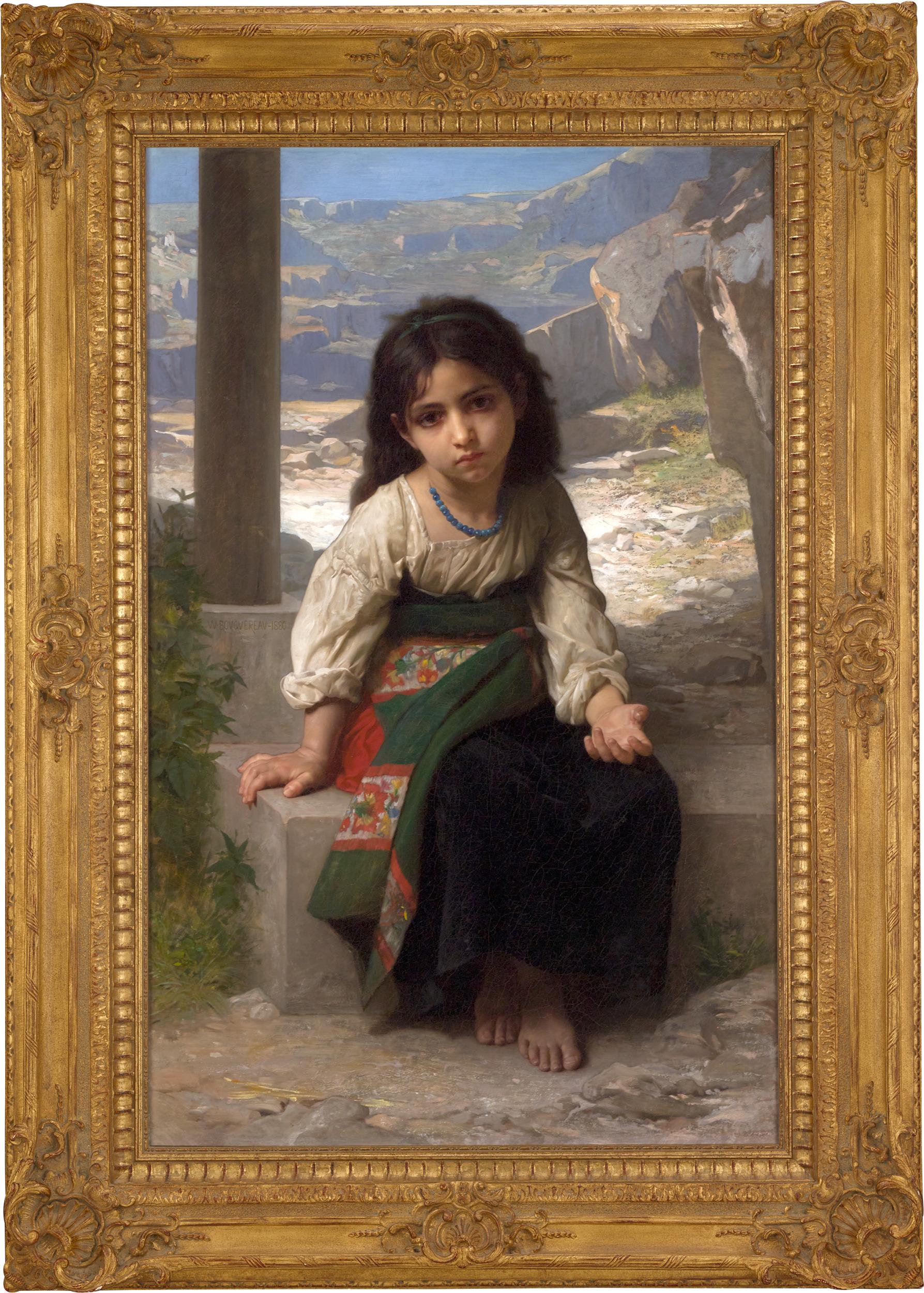 Petite Mendiante By William-Adolphe Bouguereau - Academic Painting by William Bouguereau (1825-1905)