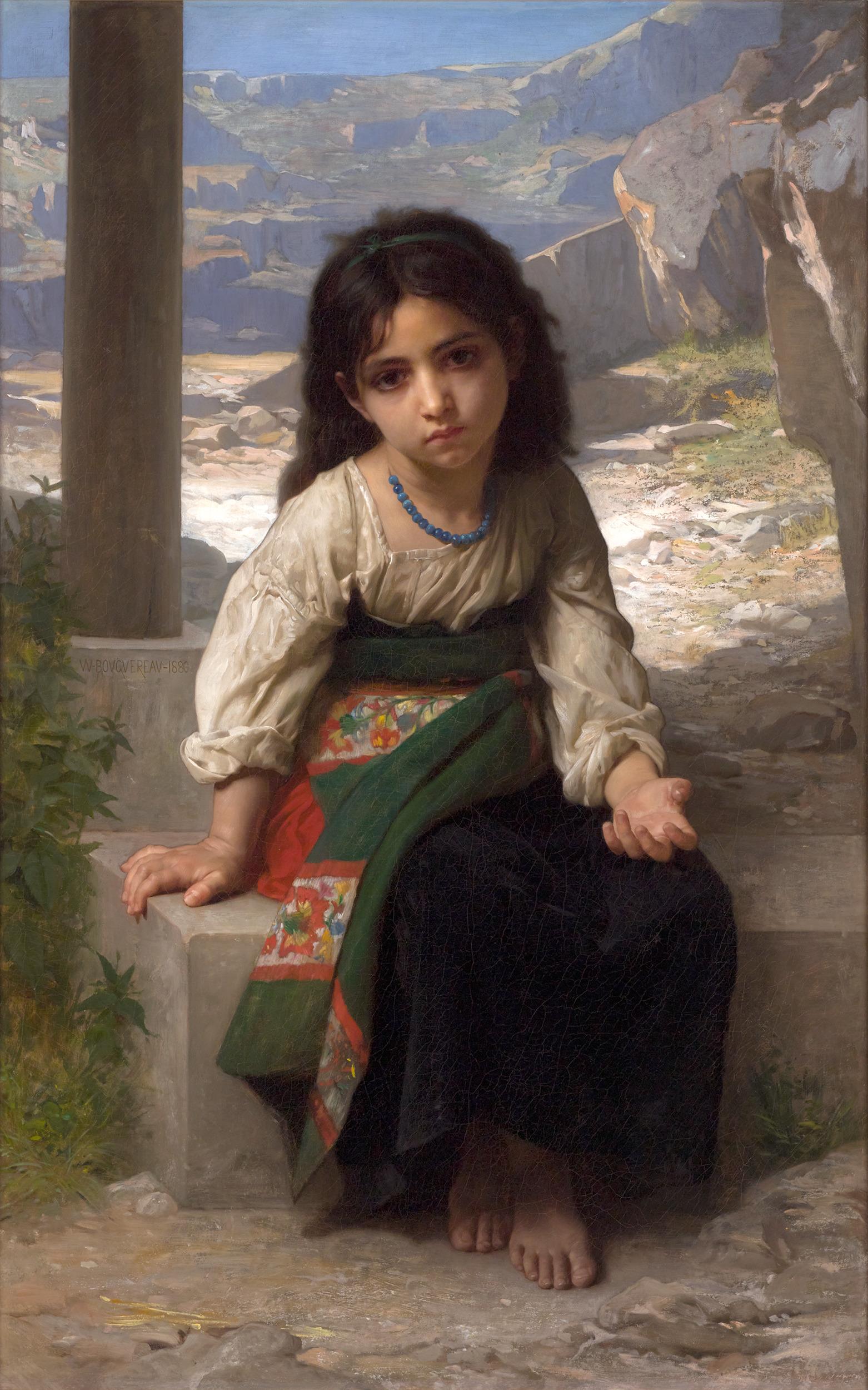 Petite Mendiante By William-Adolphe Bouguereau - Painting by William Bouguereau (1825-1905)