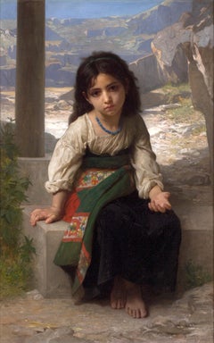 Antique Petite Mendiante By William-Adolphe Bouguereau
