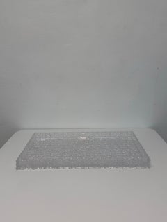 William Bounds Grainware Faceted Lucite Service Tray, 1960s
