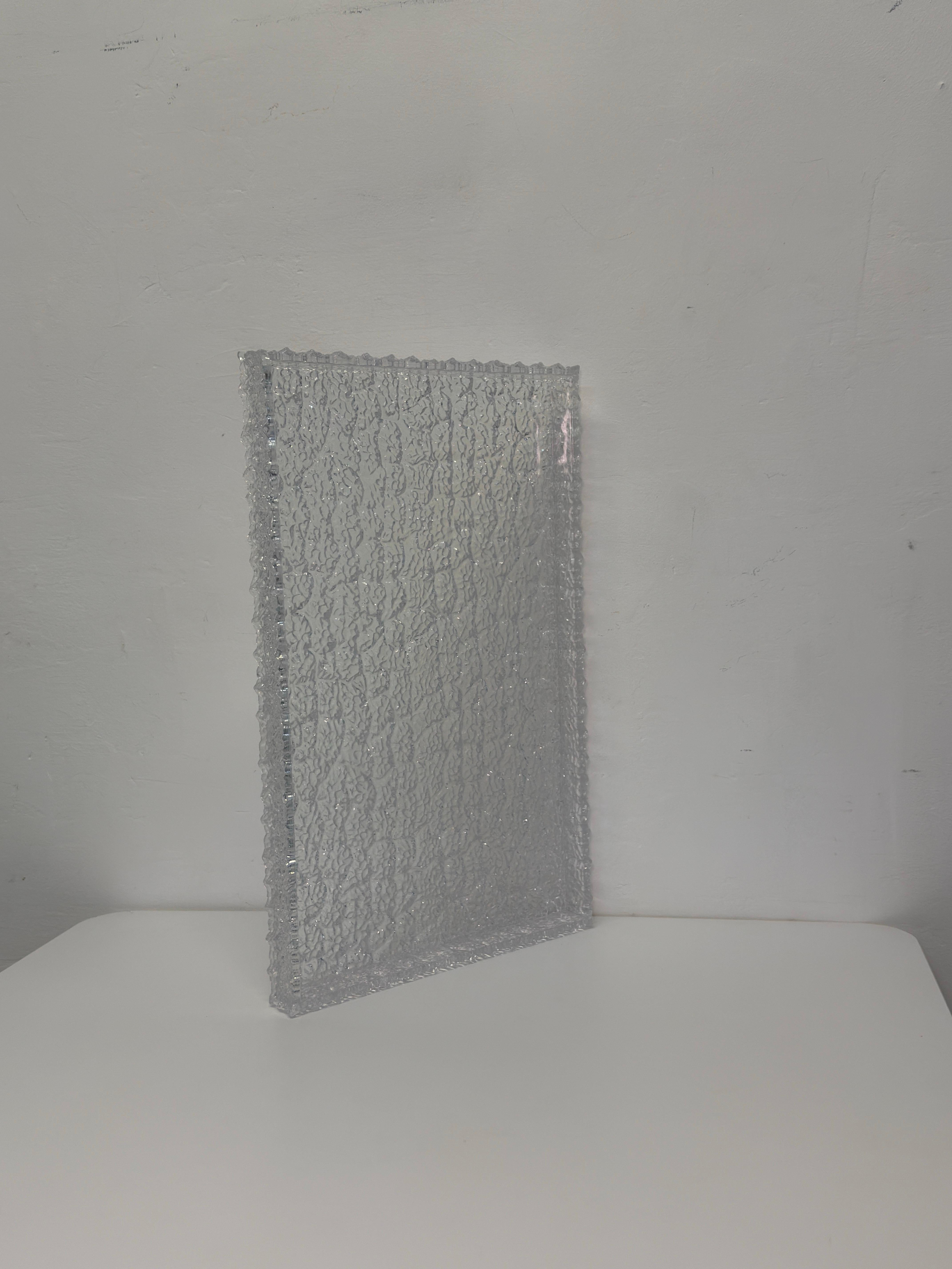 20th Century William Bounds Grainware Faceted Lucite Service Tray, 1960s For Sale