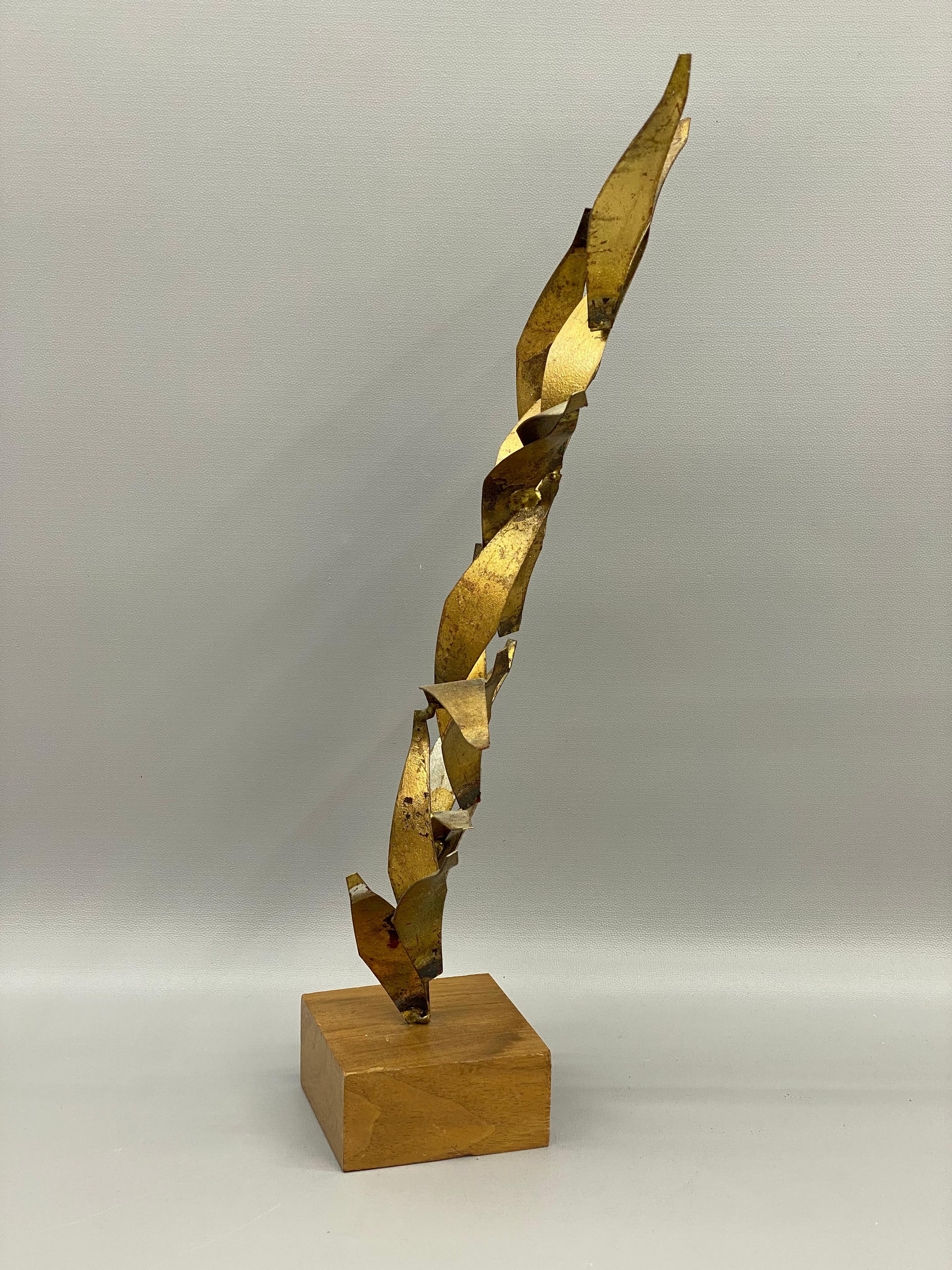 Gilt William Bowie Brutalist Birds Sculpture For Sale