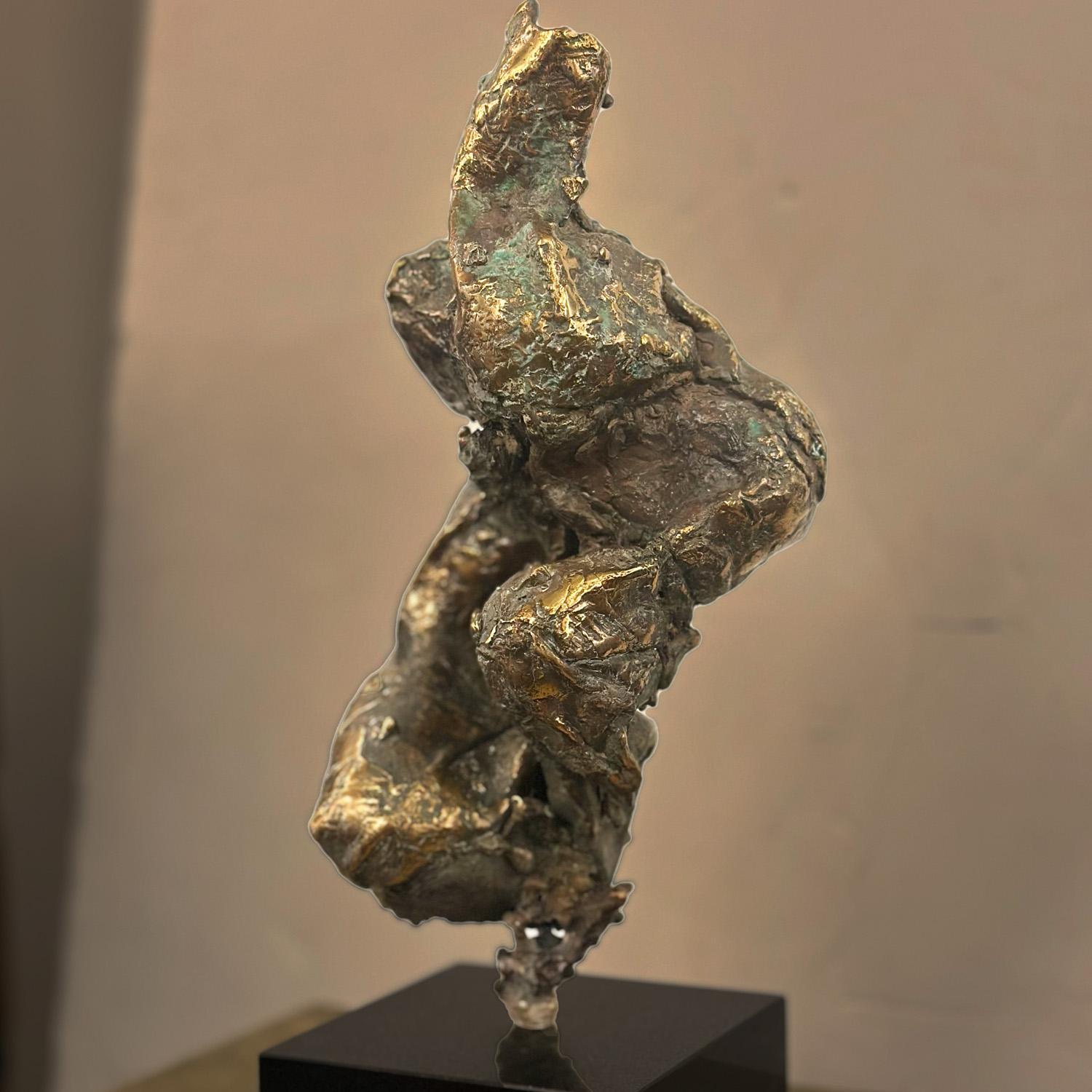 Hand-Crafted William Bowie Brutalist Bronze Sculpture 1960s For Sale