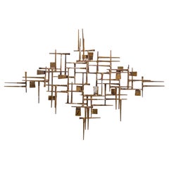 William Bowie Mid Century Abstract Nail Wall Sculpture