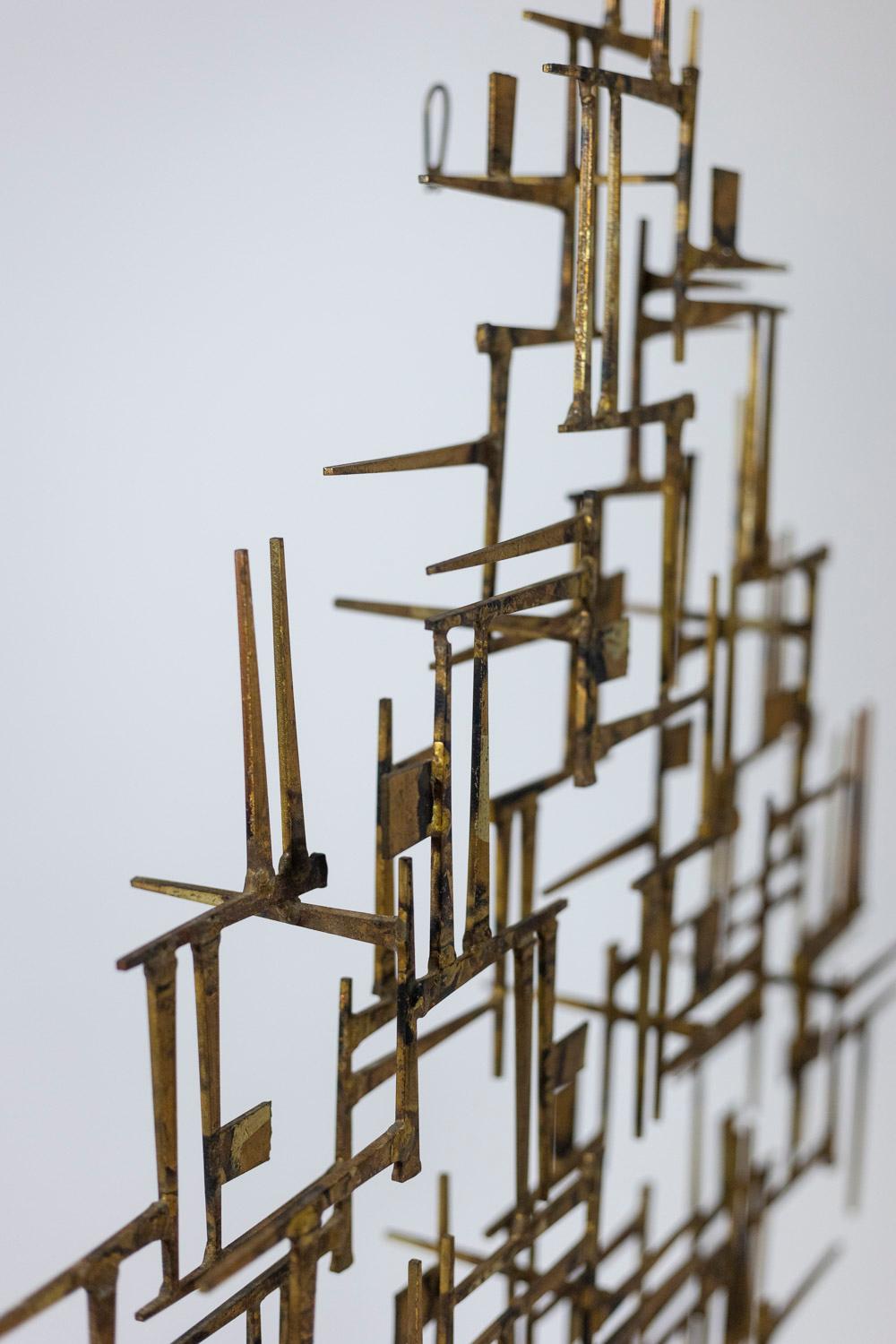 Mid-20th Century William Bowie, Sculpture in Gilded Iron, Year 1968