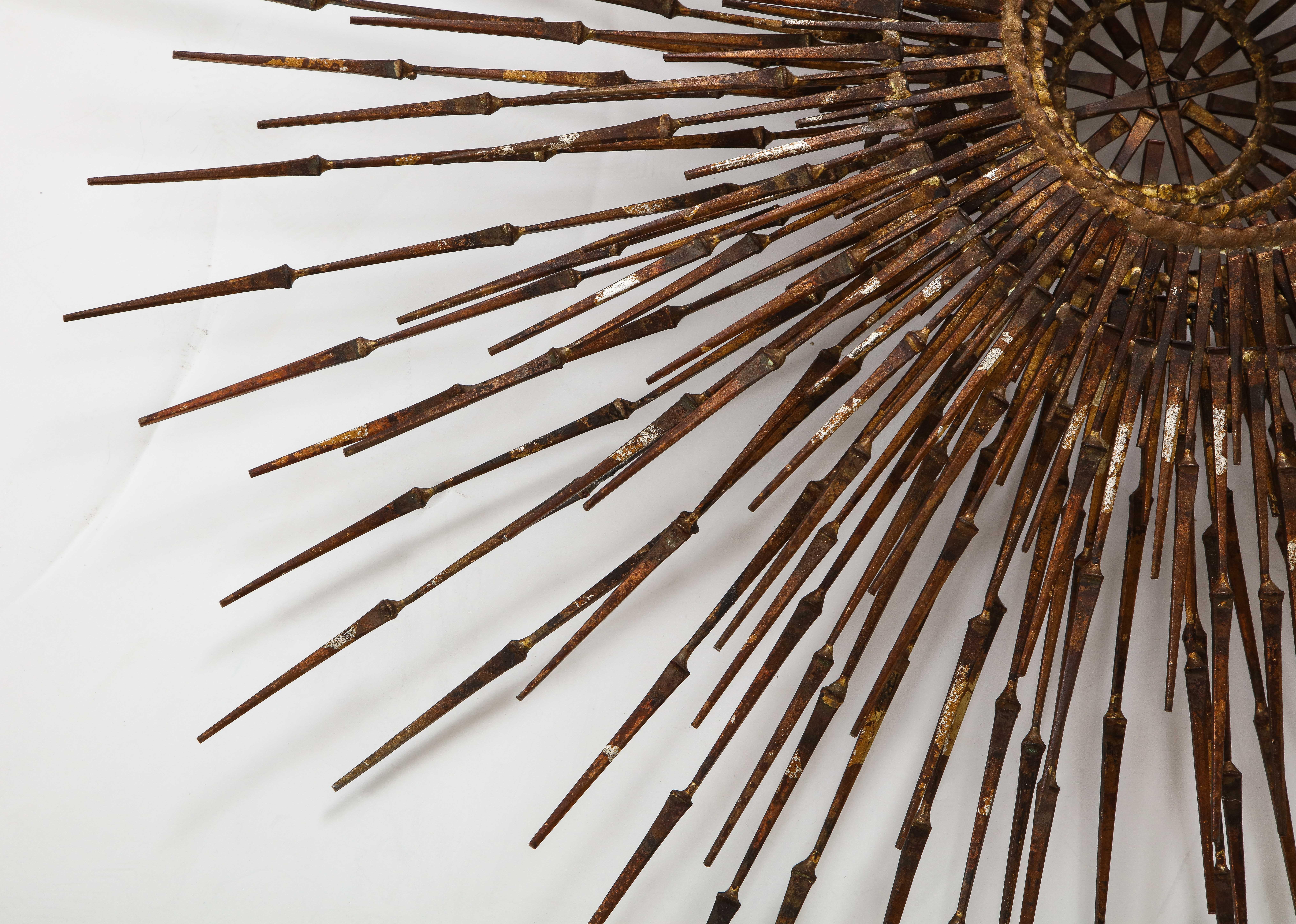 Late 20th Century William Bowie Sunburst Gilt Wall Sculpture