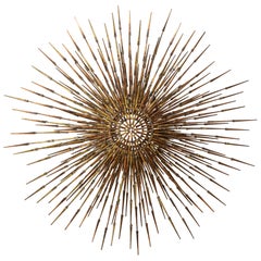 William Bowie Sunburst sculpture murale dorée