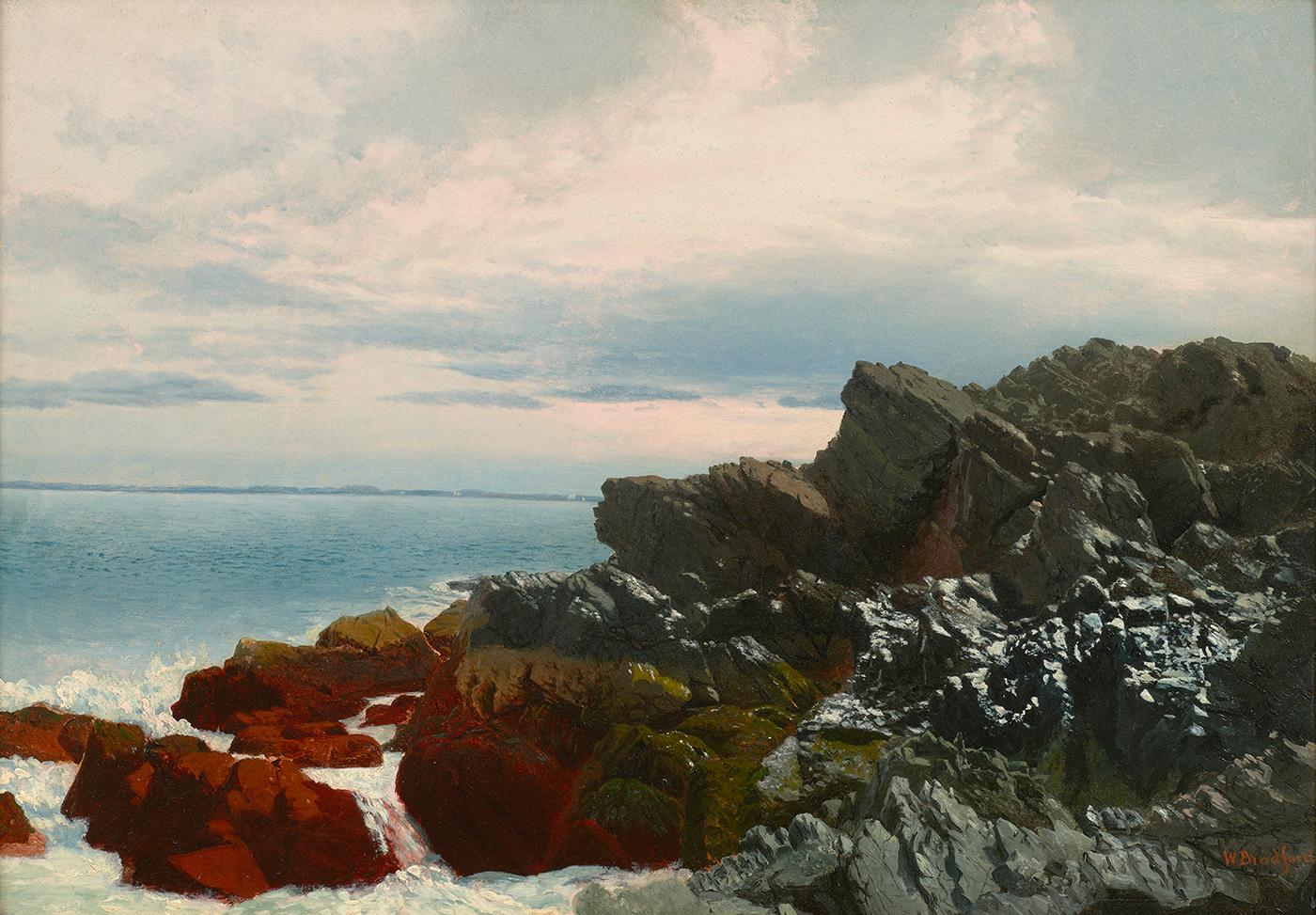 William Bradford Landscape Painting - Rocky Shore 