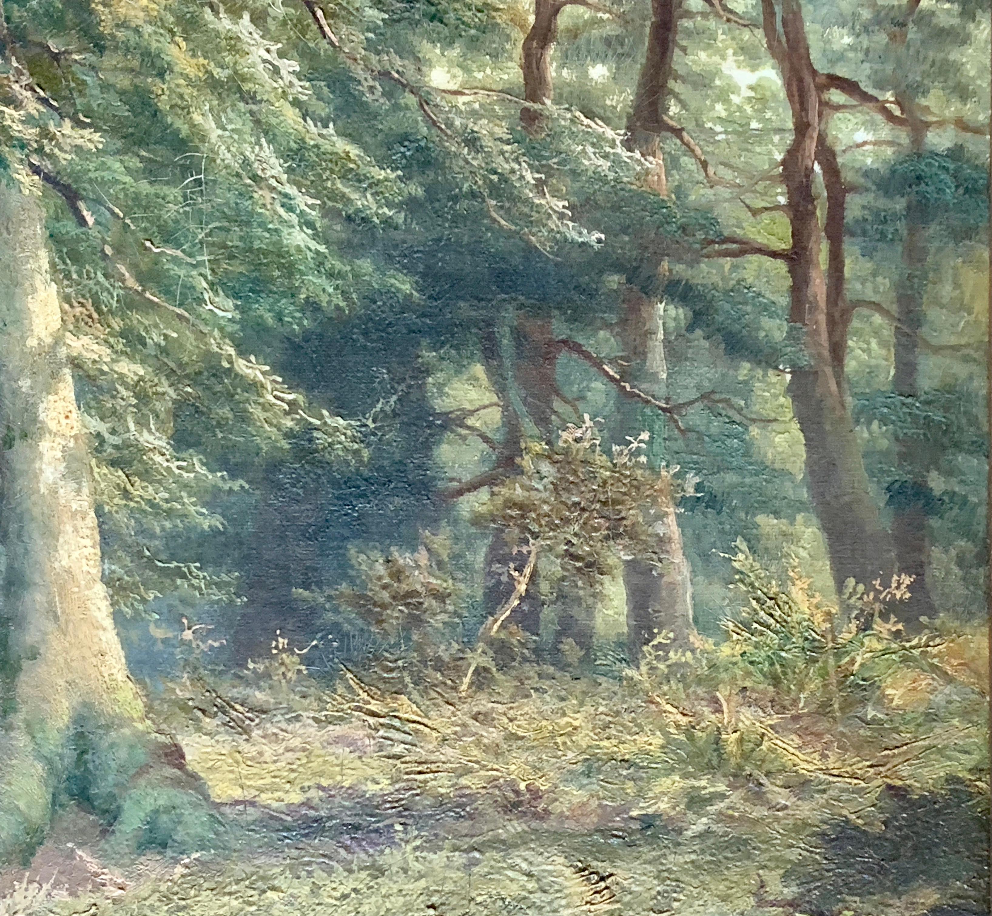English landscape painter from the 1870's who exhibited at the Royal Academy and the British Institute in London.

He mostly painted in watercolors and this example would have been possibly painted for an exhibition or a wealthy client.
The piece is