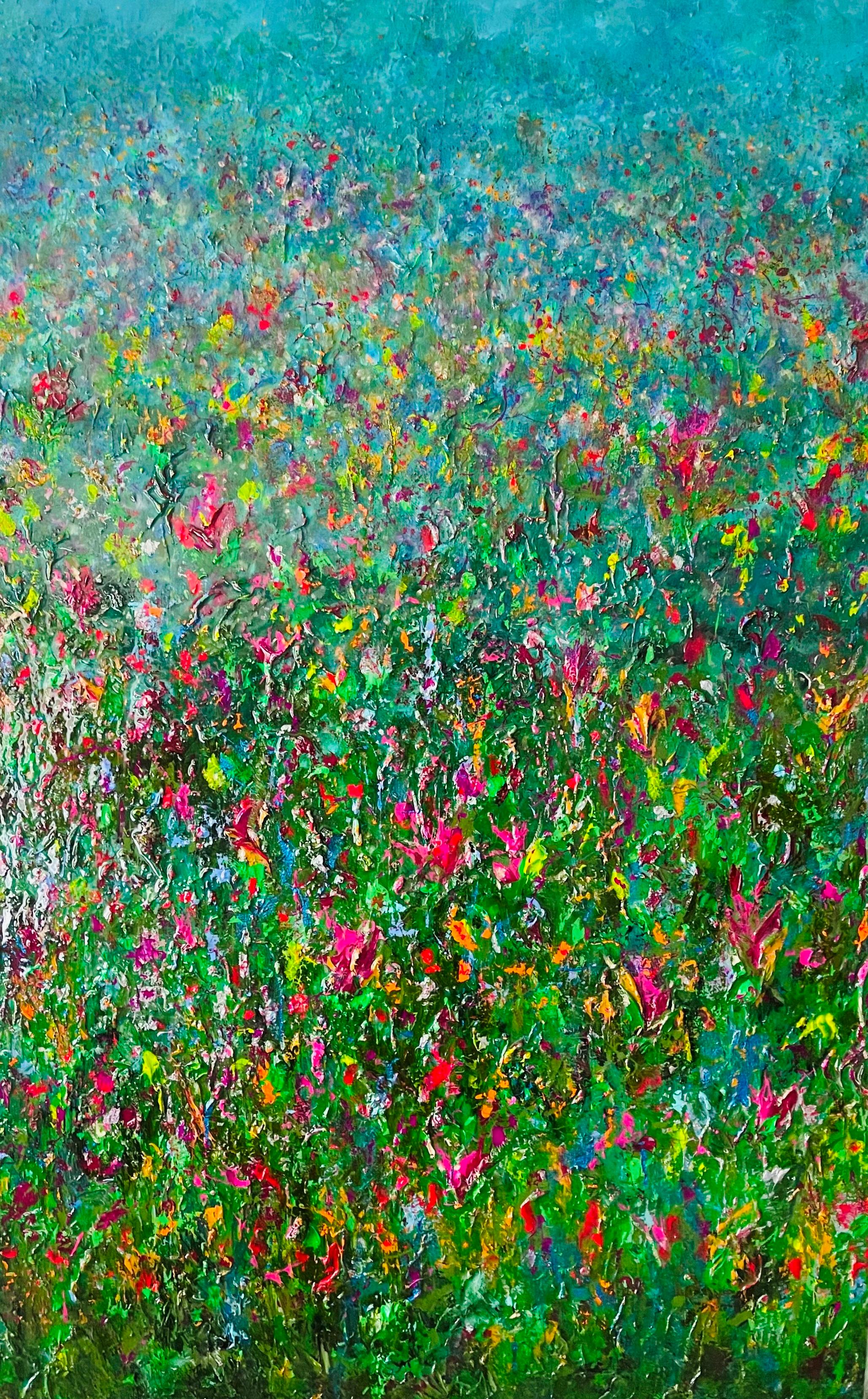 William Braemer Abstract Painting - Gardens of Giveney