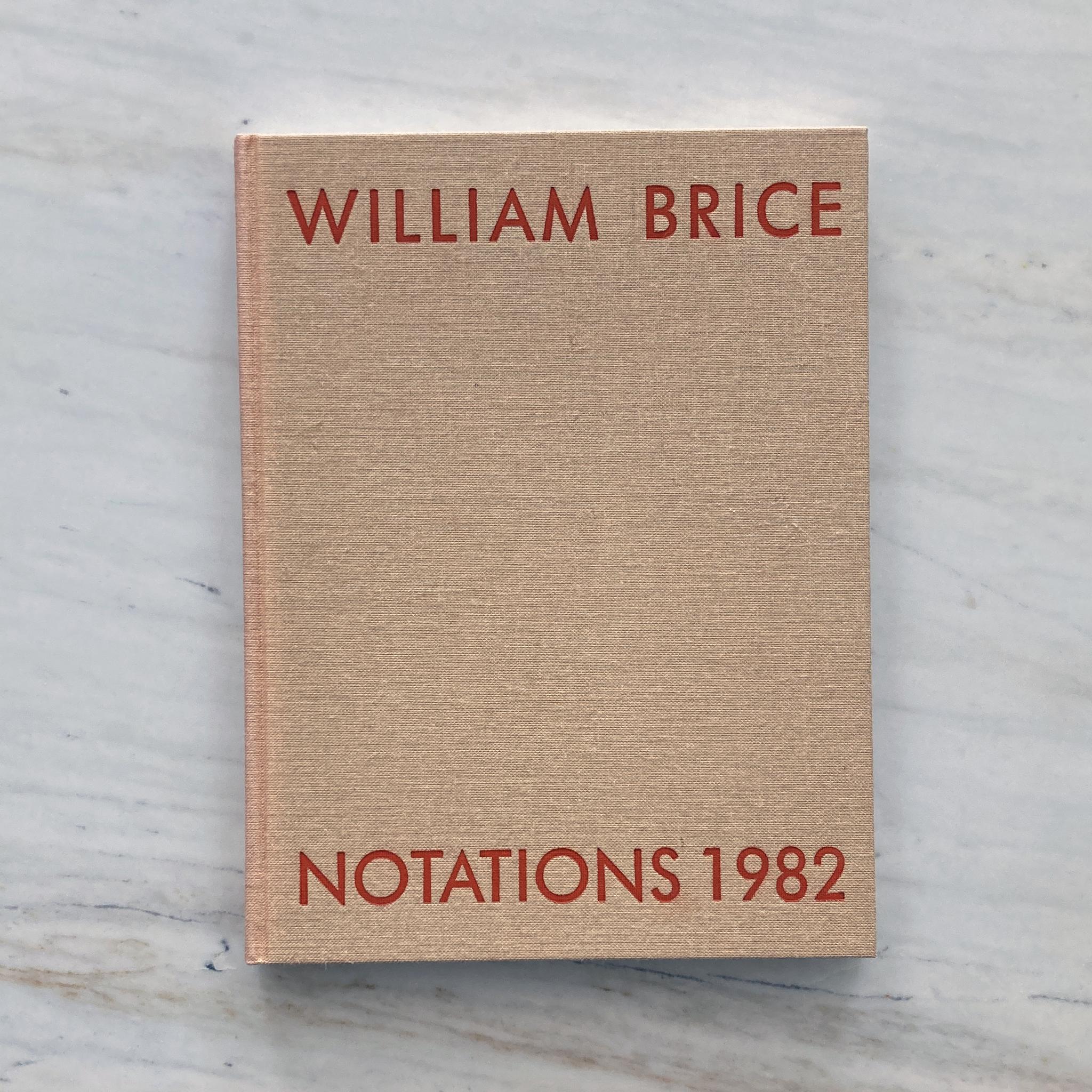 Japanese William Brice, Notations 1982, Twelvetrees Press, First Edition For Sale