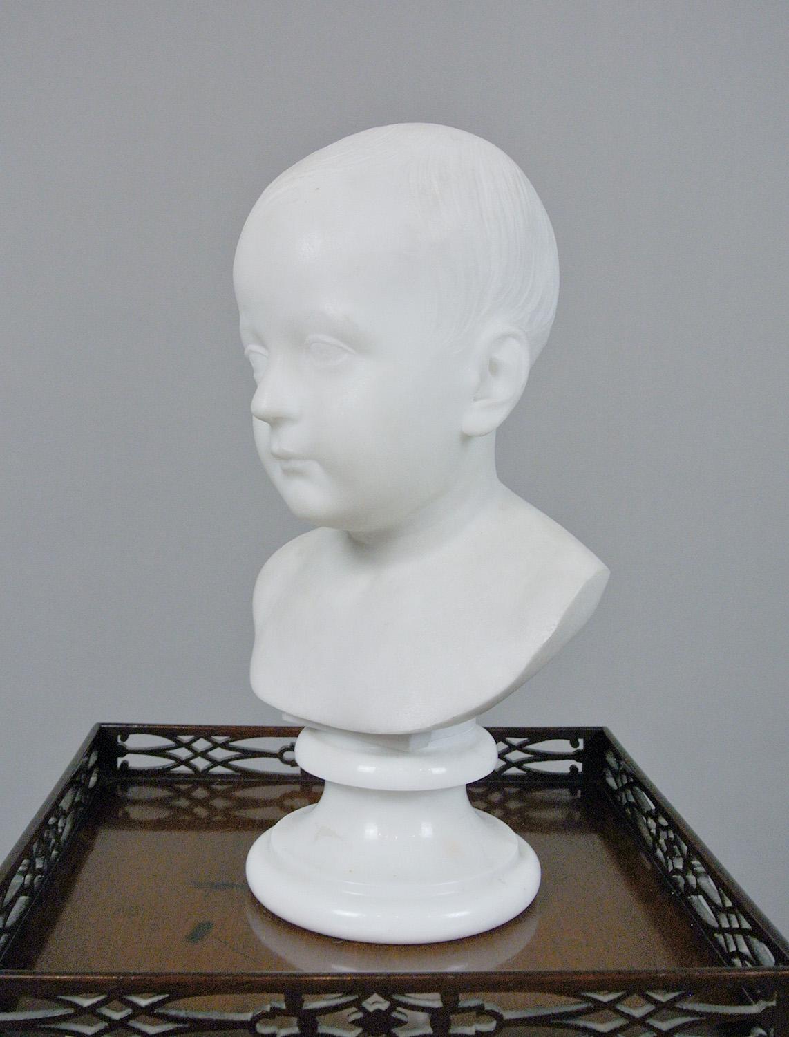 William Brodie Frsa Signed Marble Bust of the Artist's Daughter Dated 1877 1
