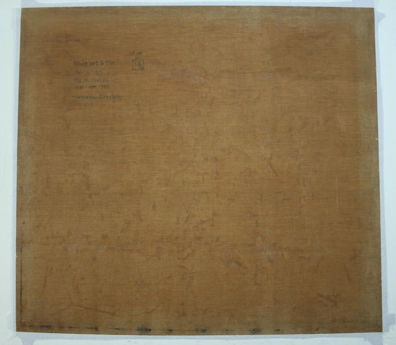 Pentola e latta di colore bianco - Painting di William Brooker
