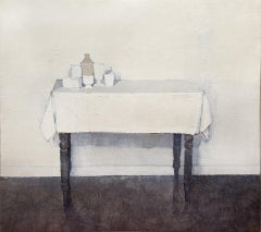 Pentola e latta di colore bianco