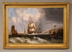 Oil Painting by William Broome of Ramsgate "Coastal Shipping"