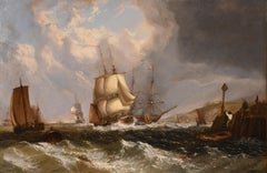 Oil Painting by William Broome of Ramsgate "Coastal Shipping"