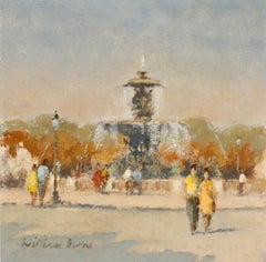 William Burns FRSA (1923-2010) - 20th Century Oil, Place de la Concorde